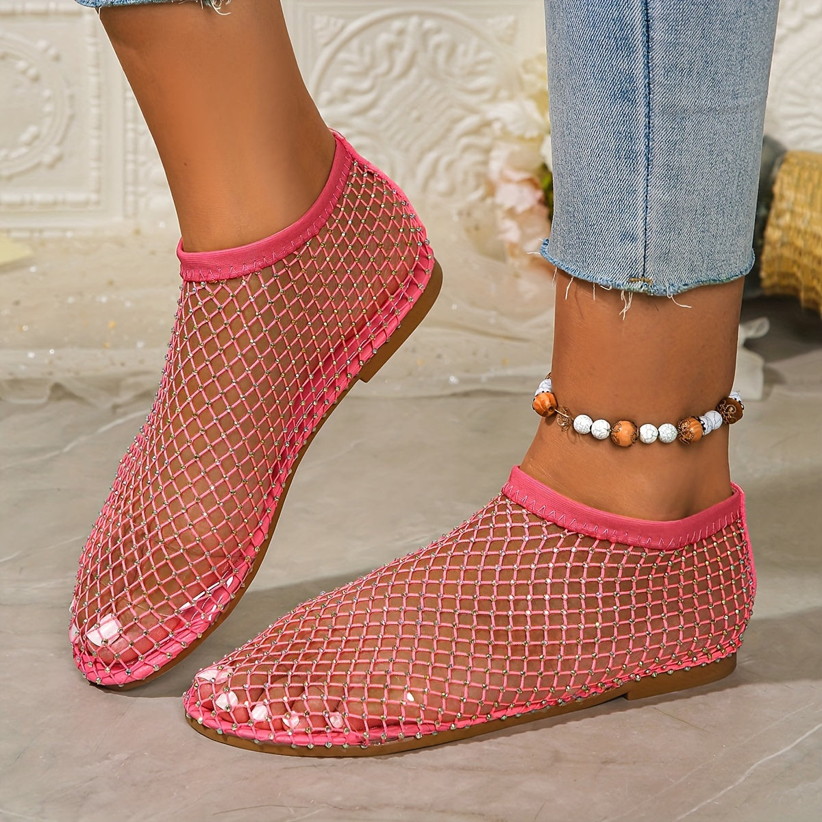 Devon Mesh Flat Sandals