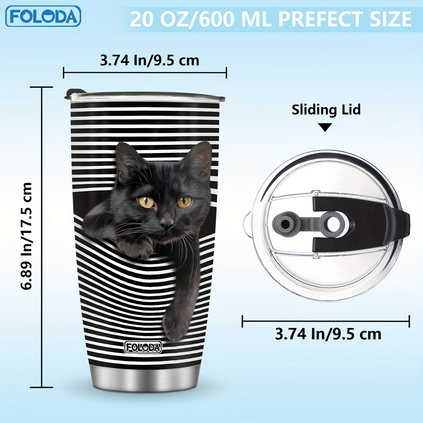 Playful Black Cat Coffee Mug