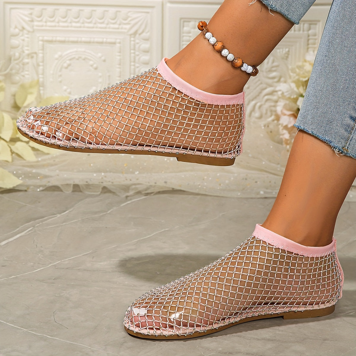 Devon Mesh Flat Sandals