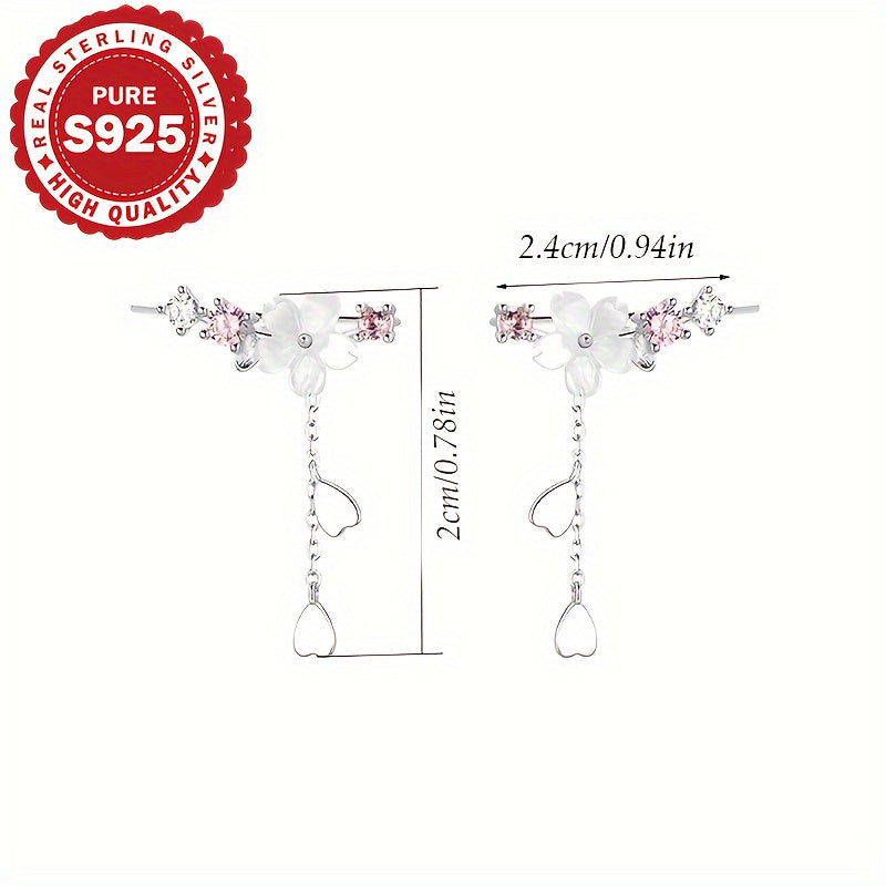 Vivian Cherry Blossom Tassel Earrings