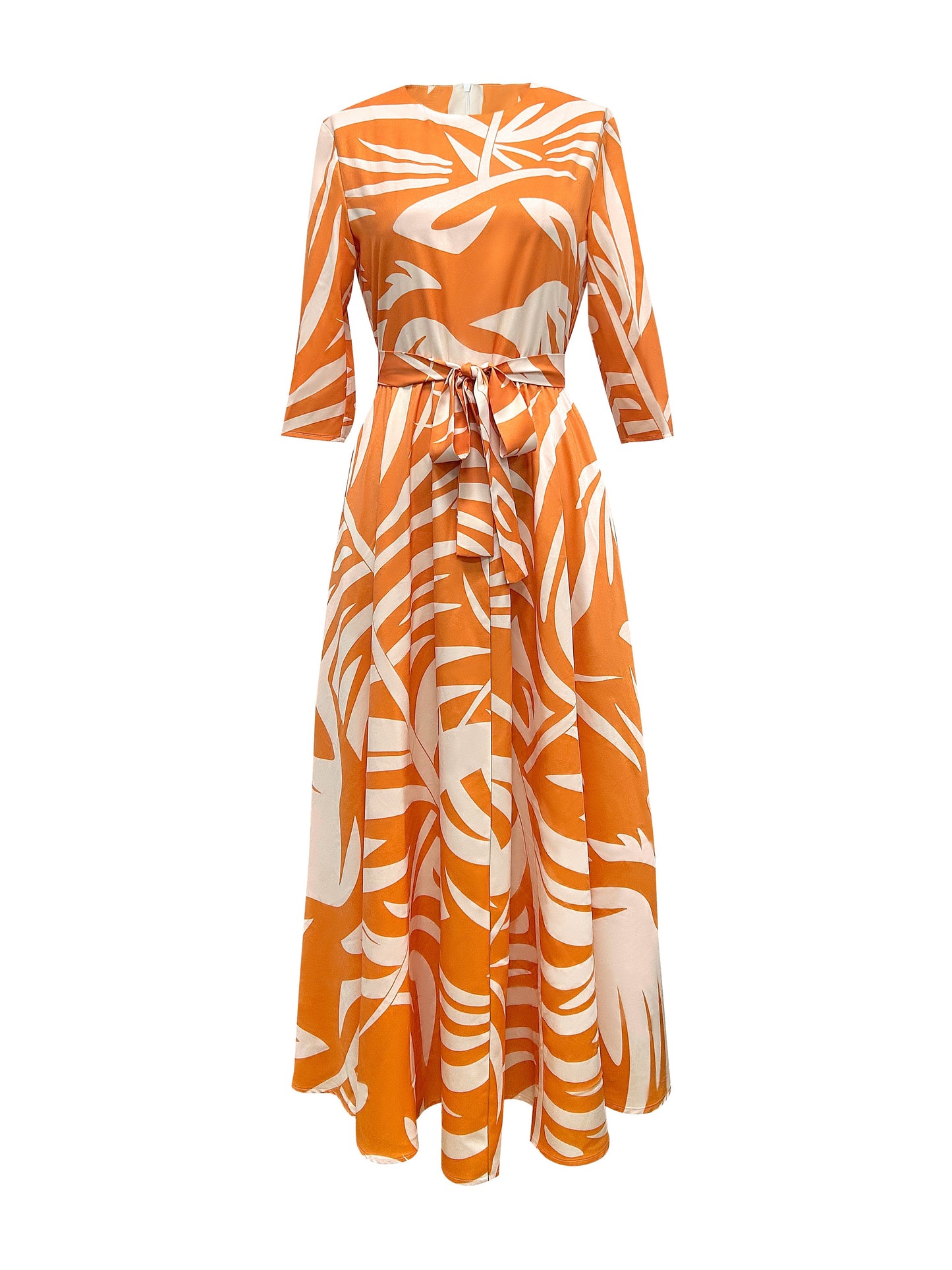 Artemis Crew Neck Belted Dress