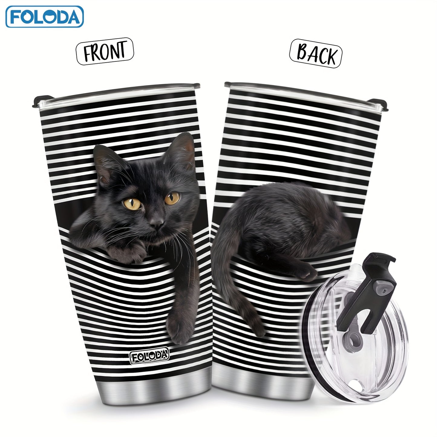 Playful Black Cat Coffee Mug