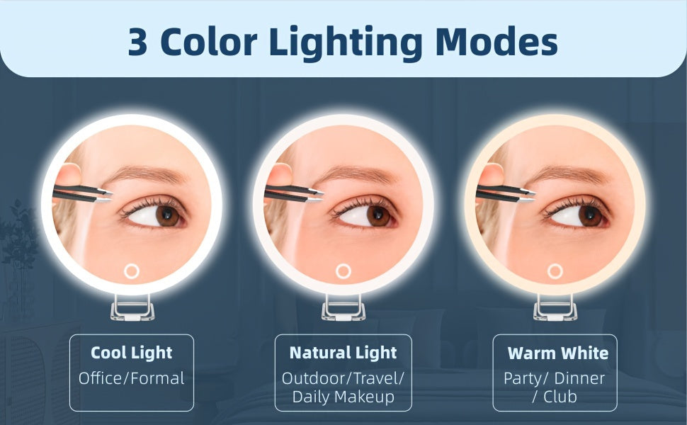 LED Lighted Miror Make up with 10X Magnification
