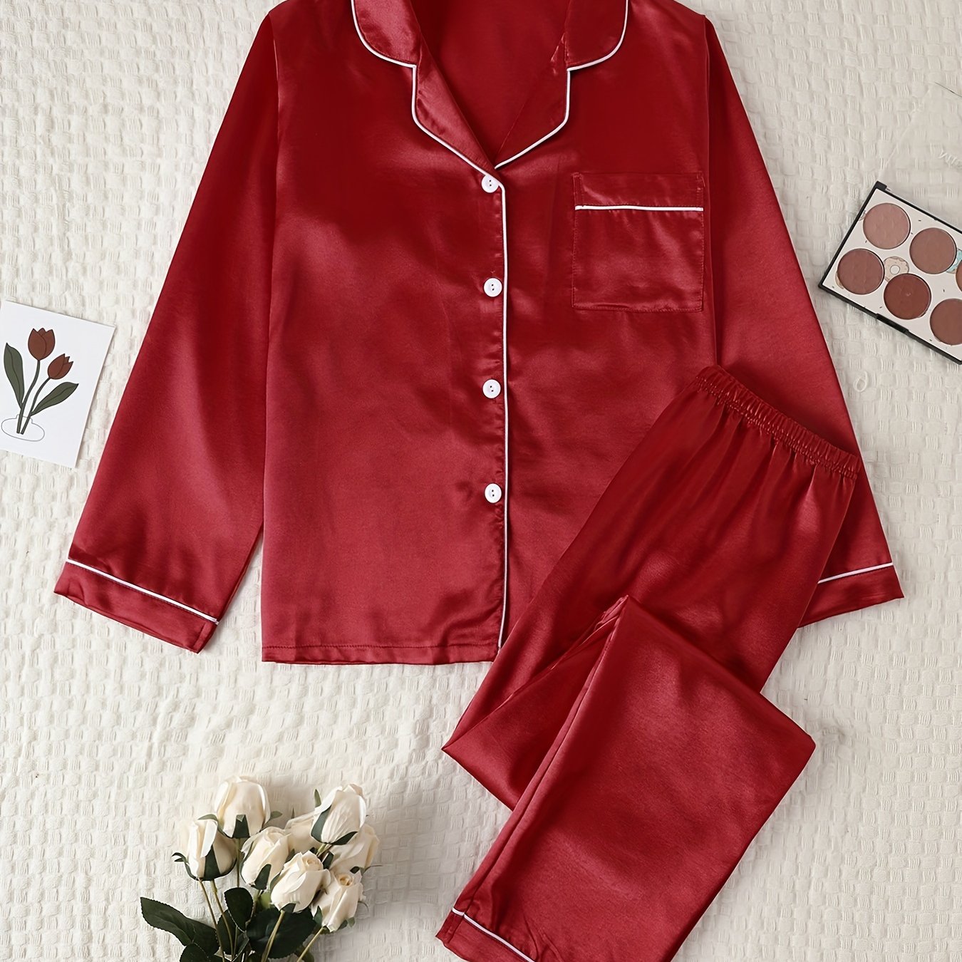Honorine satin pajama set