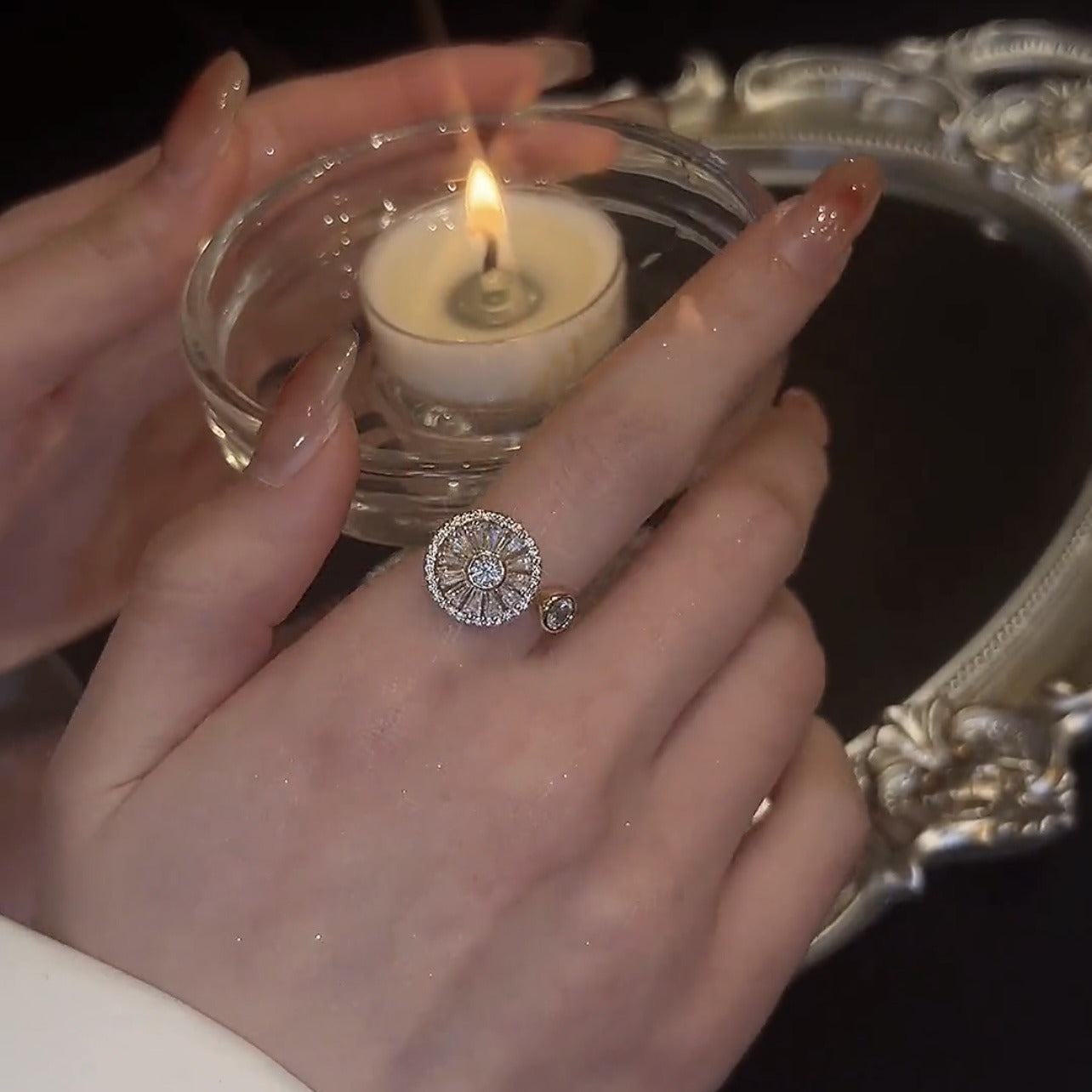 Ferial Rotating Cubic Zirconia Ring