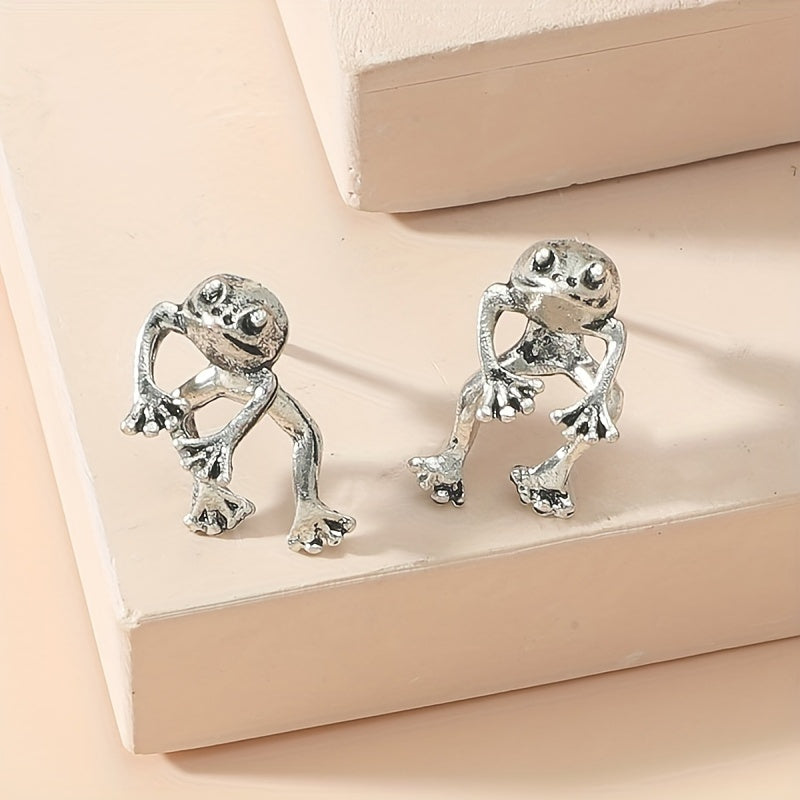 Vintage Frog Earrings Set