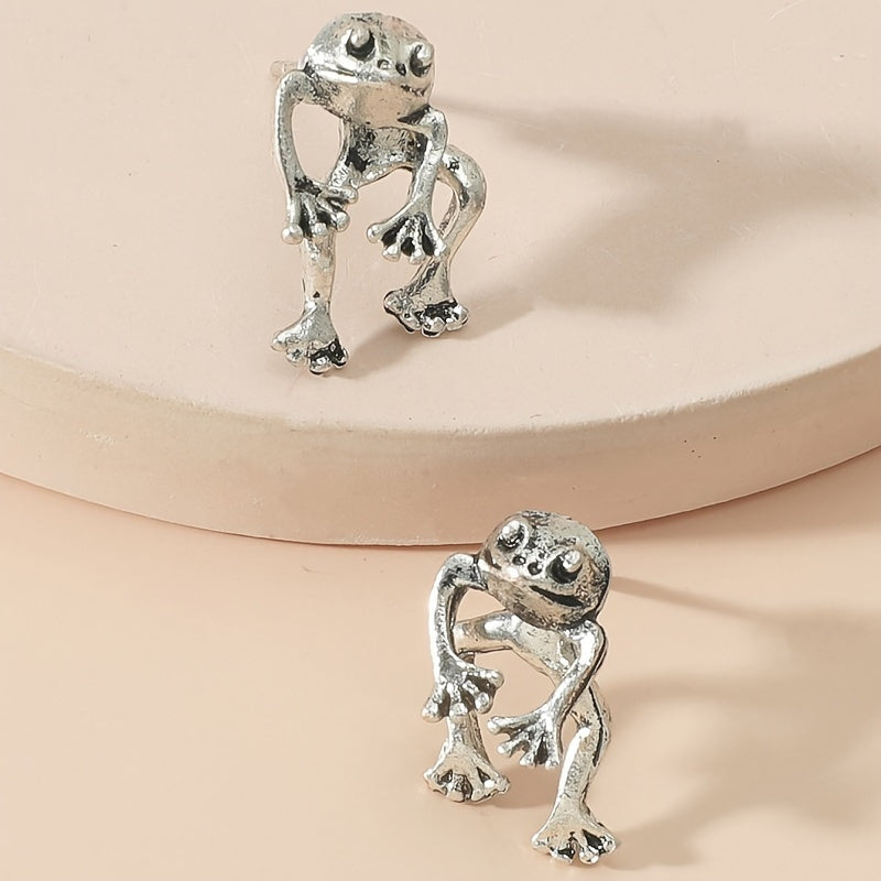 Vintage Frog Earrings Set