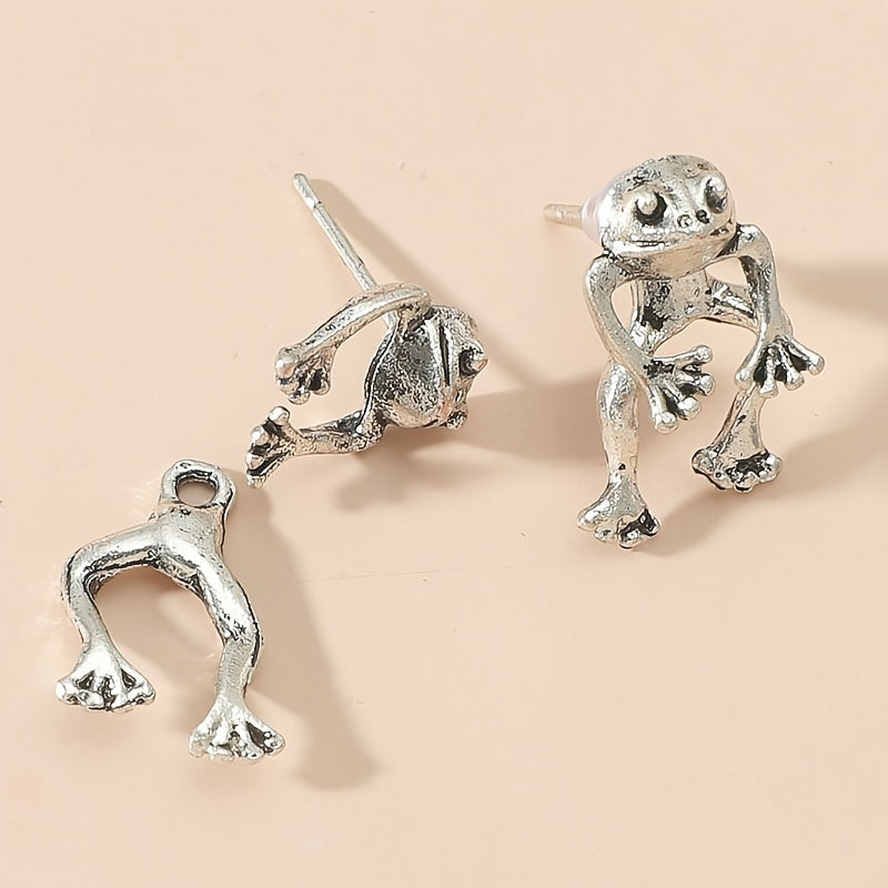 Vintage Frog Earrings Set