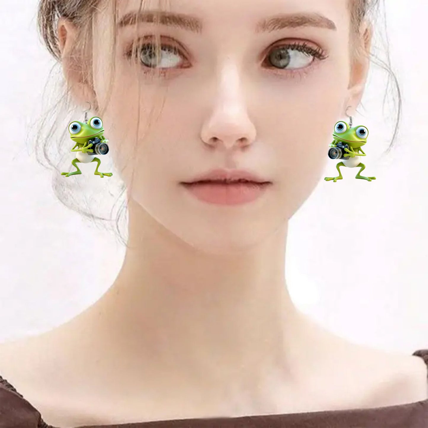 Frog Camera Earrings