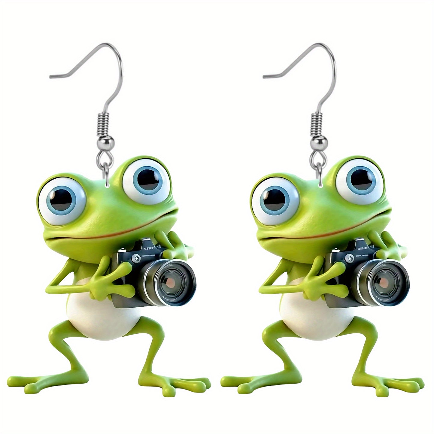 Frog Camera Earrings