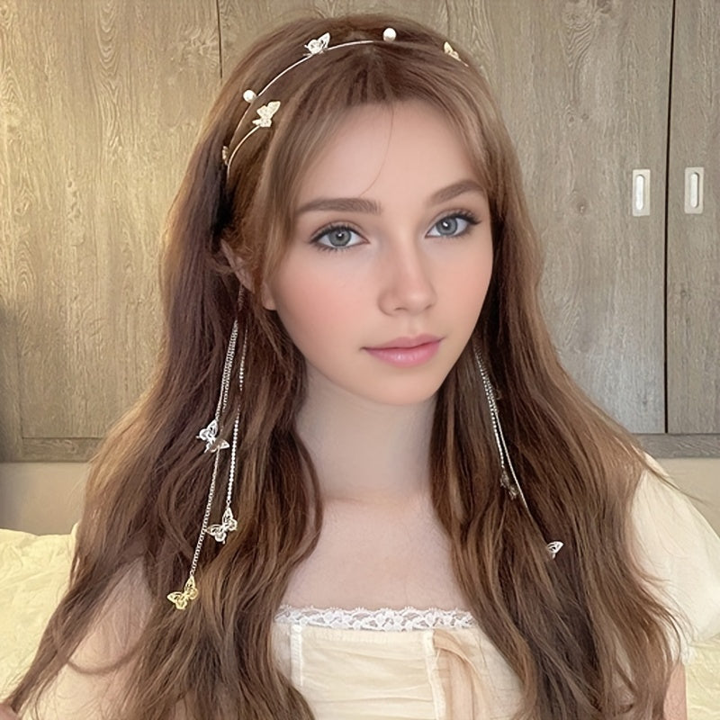 Lewiza Elegant Butterfly Tassel Hairband
