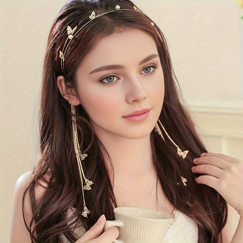 Lewiza Elegant Butterfly Tassel Hairband