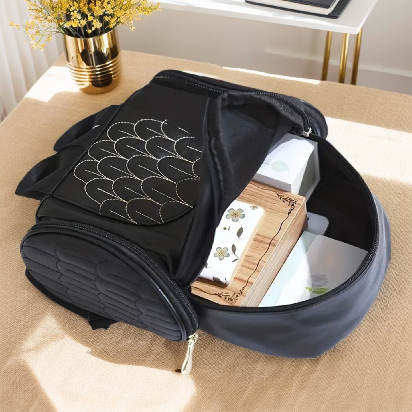 Black Owl-Shaped Backpack