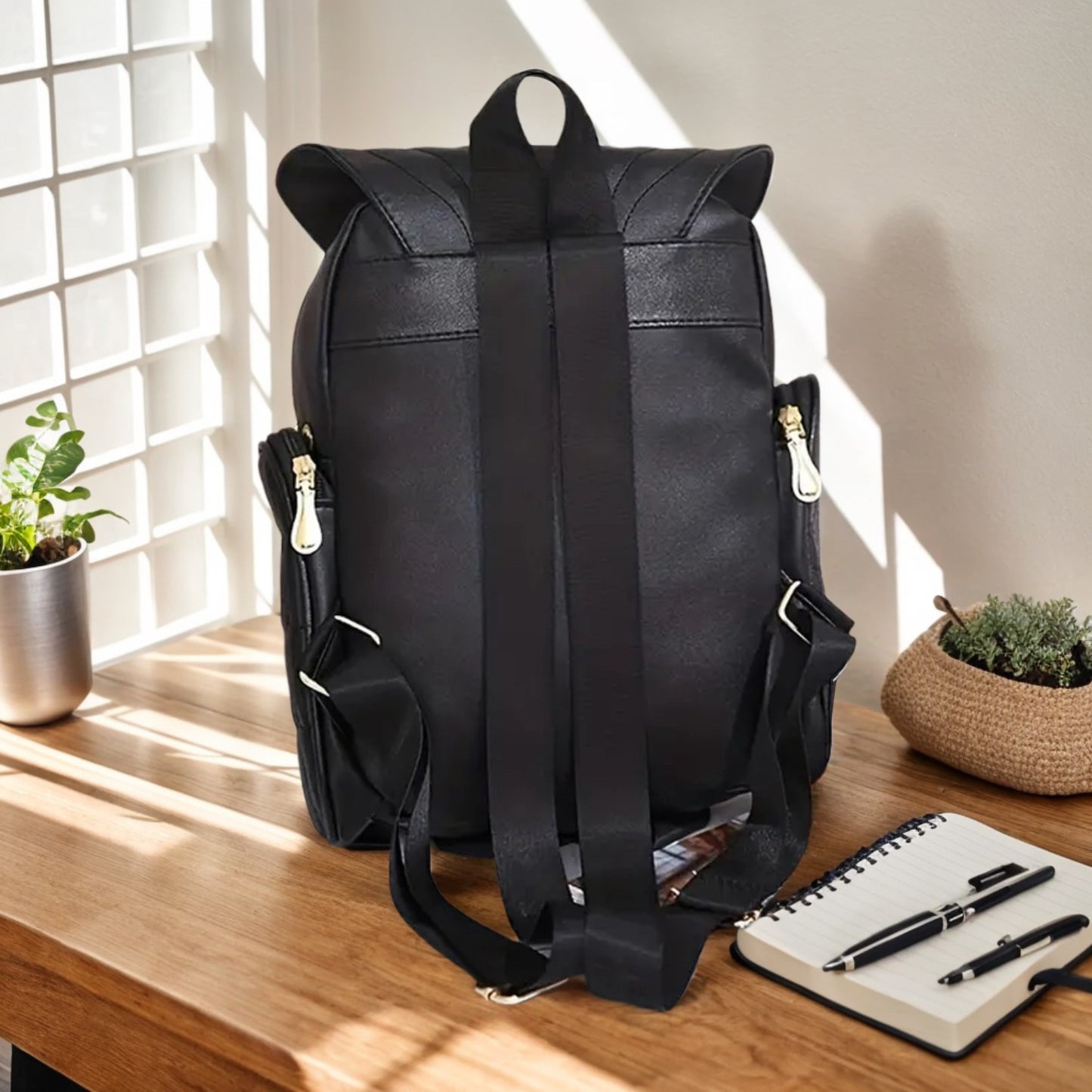 Black Owl-Shaped Backpack