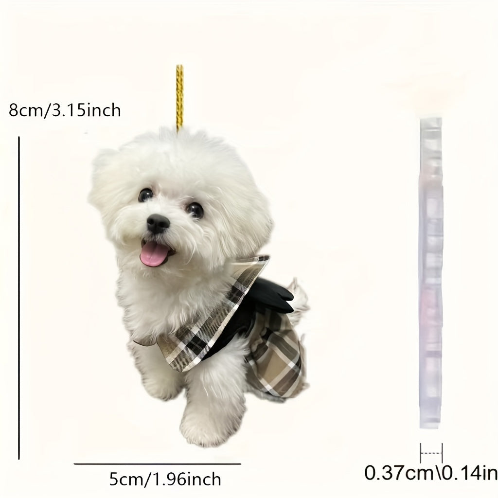 Cute Puppy Dog Car Mirror Charm Decoration