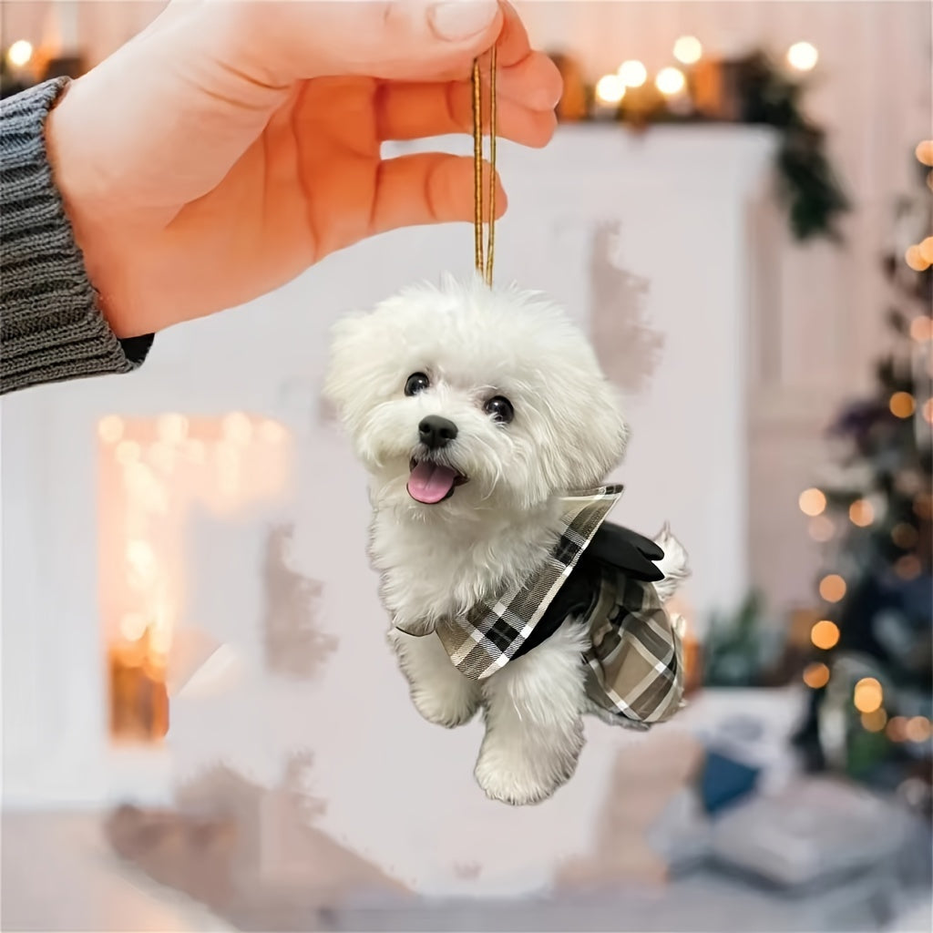 Cute Puppy Dog Car Mirror Charm Decoration