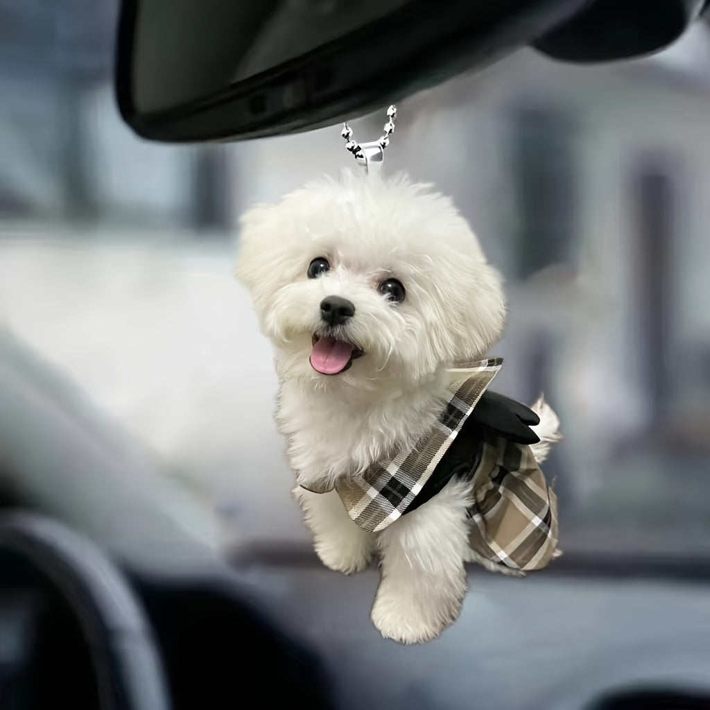Cute Puppy Dog Car Mirror Charm Decoration
