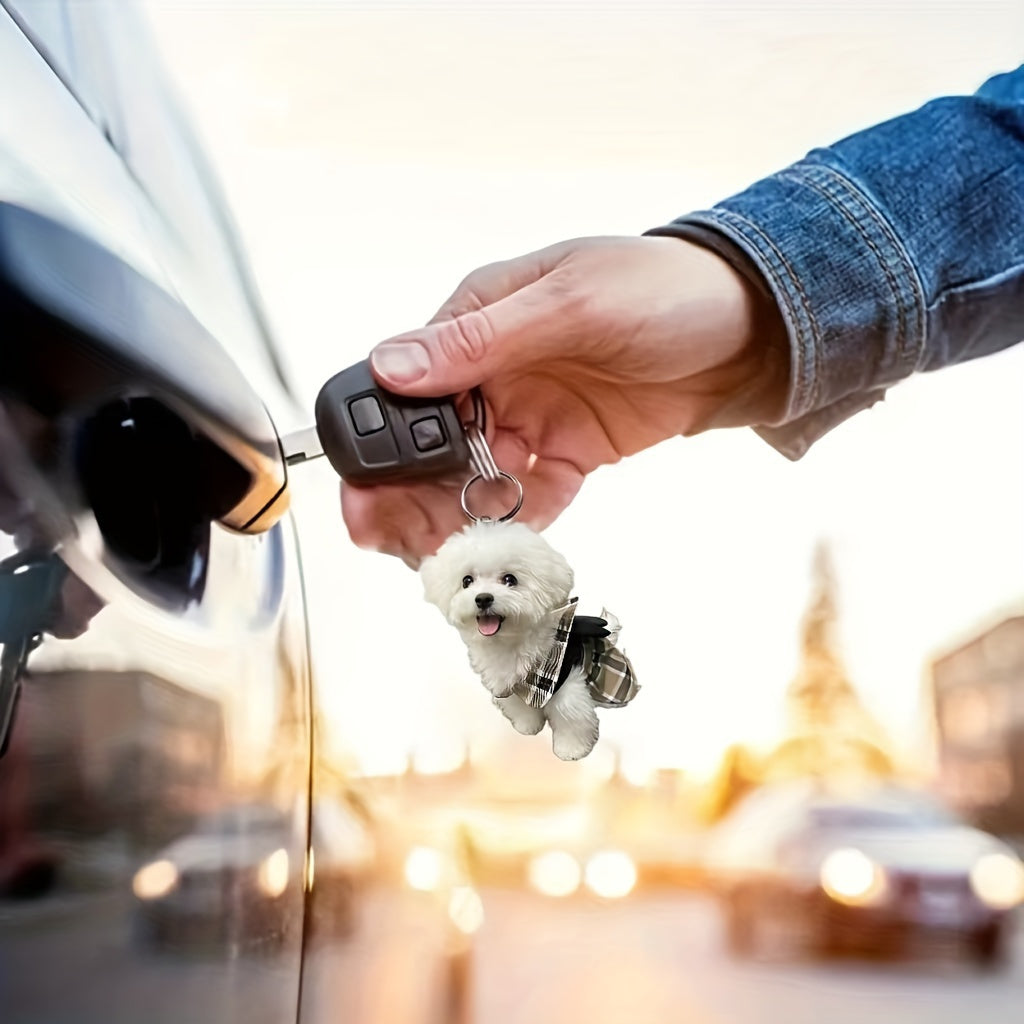 Cute Puppy Dog Car Mirror Charm Decoration