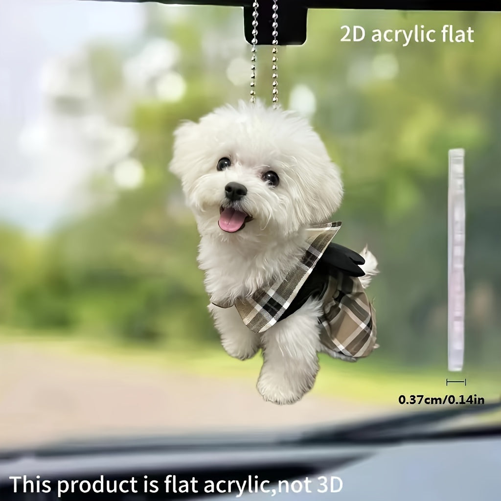 Cute Puppy Dog Car Mirror Charm Decoration