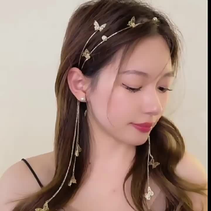 Lewiza Elegant Butterfly Tassel Hairband