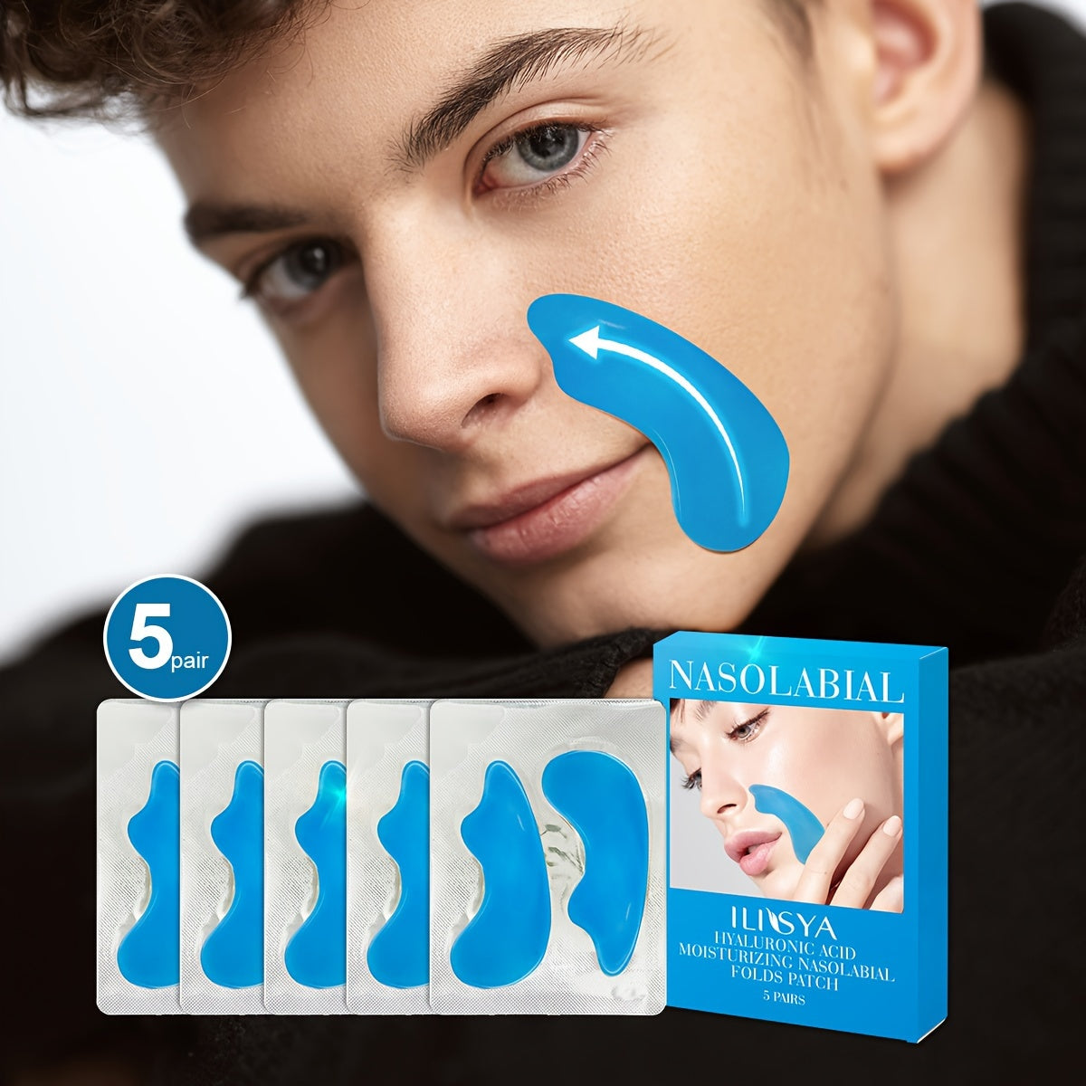 ILISYA Hyaluronic Acid Nasolabial Folds Patches
