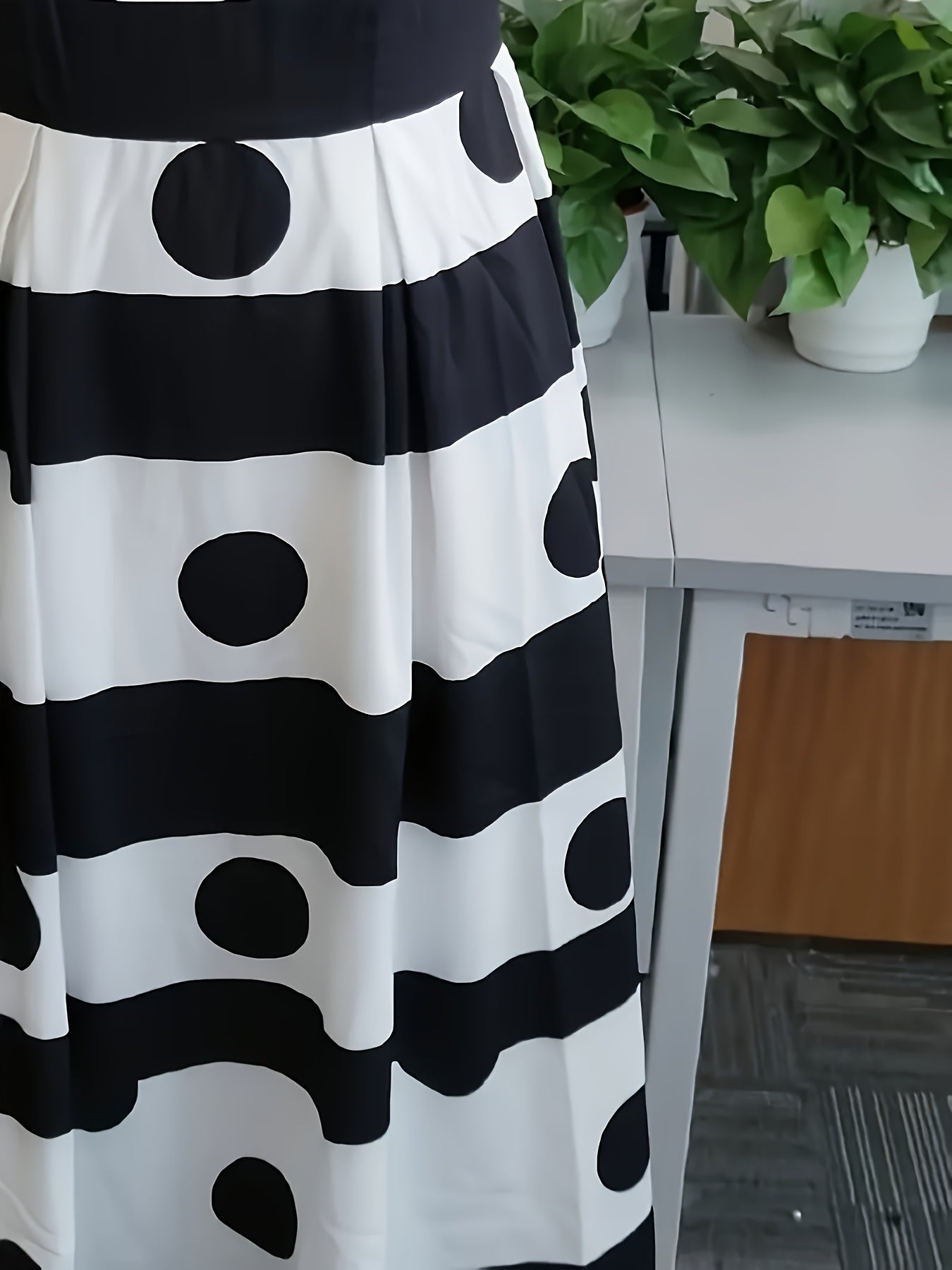 Dijona Polka Dot Striped Tank Dress