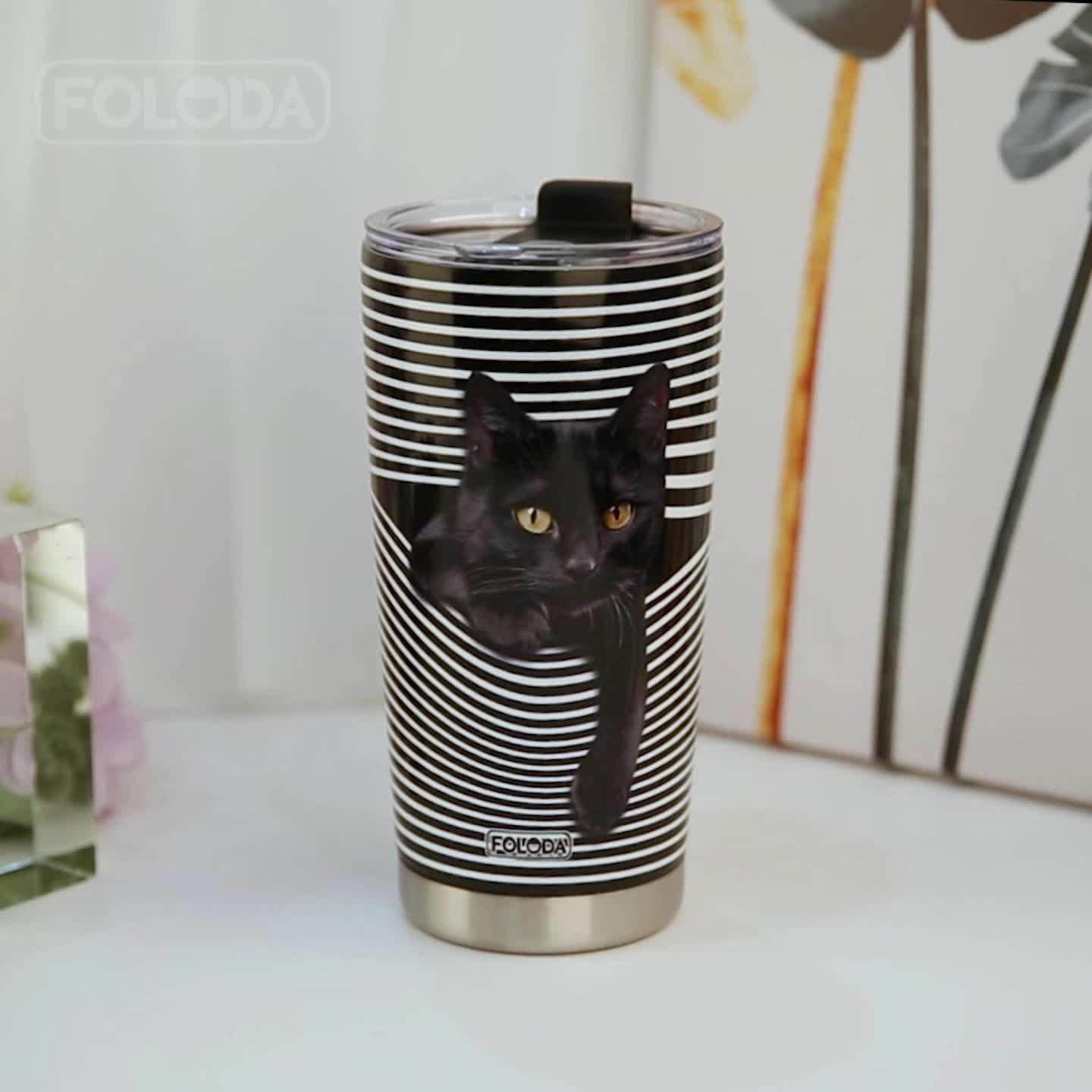 Playful Black Cat Coffee Mug