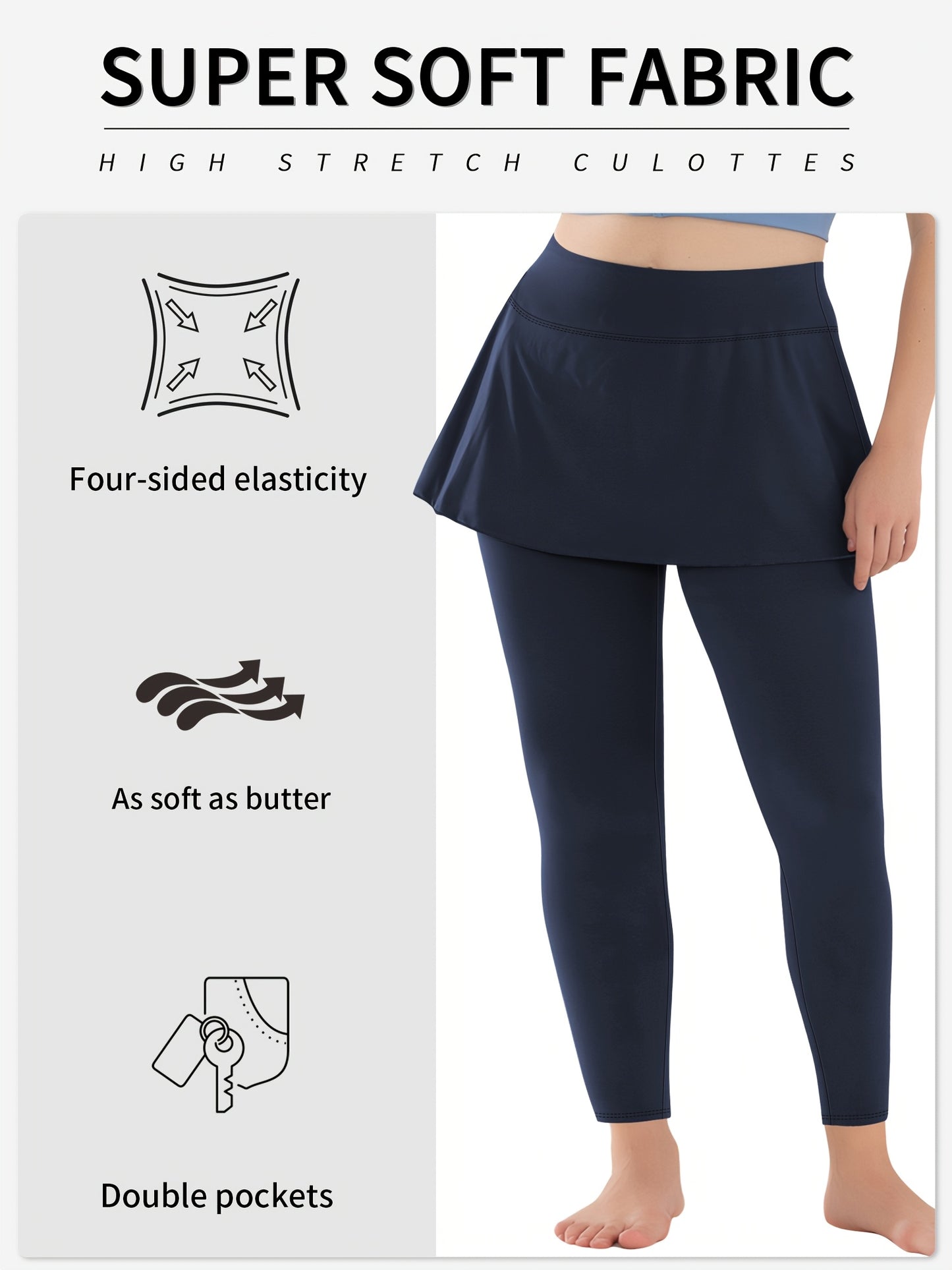 Thalia2 Skirted Running Yoga Leggings