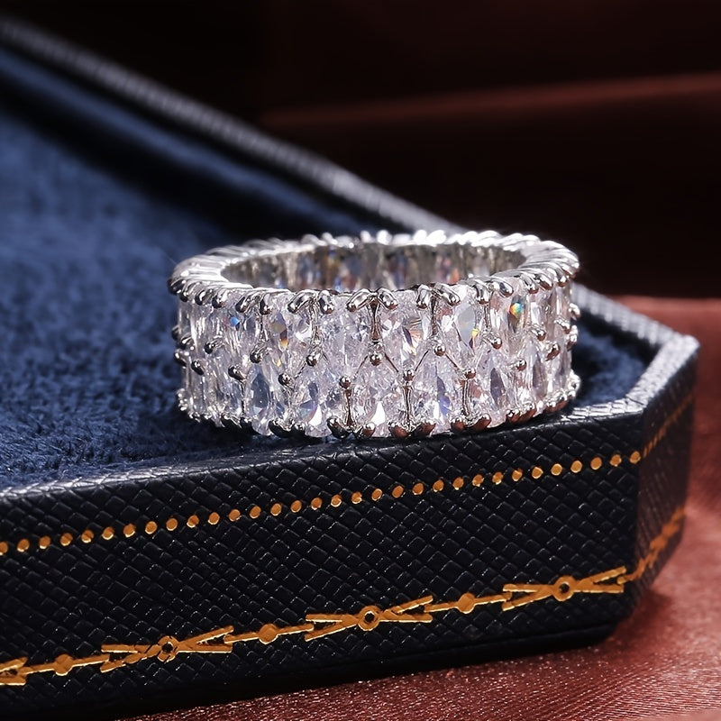 Samiha Drop-shaped Zirconia Ring