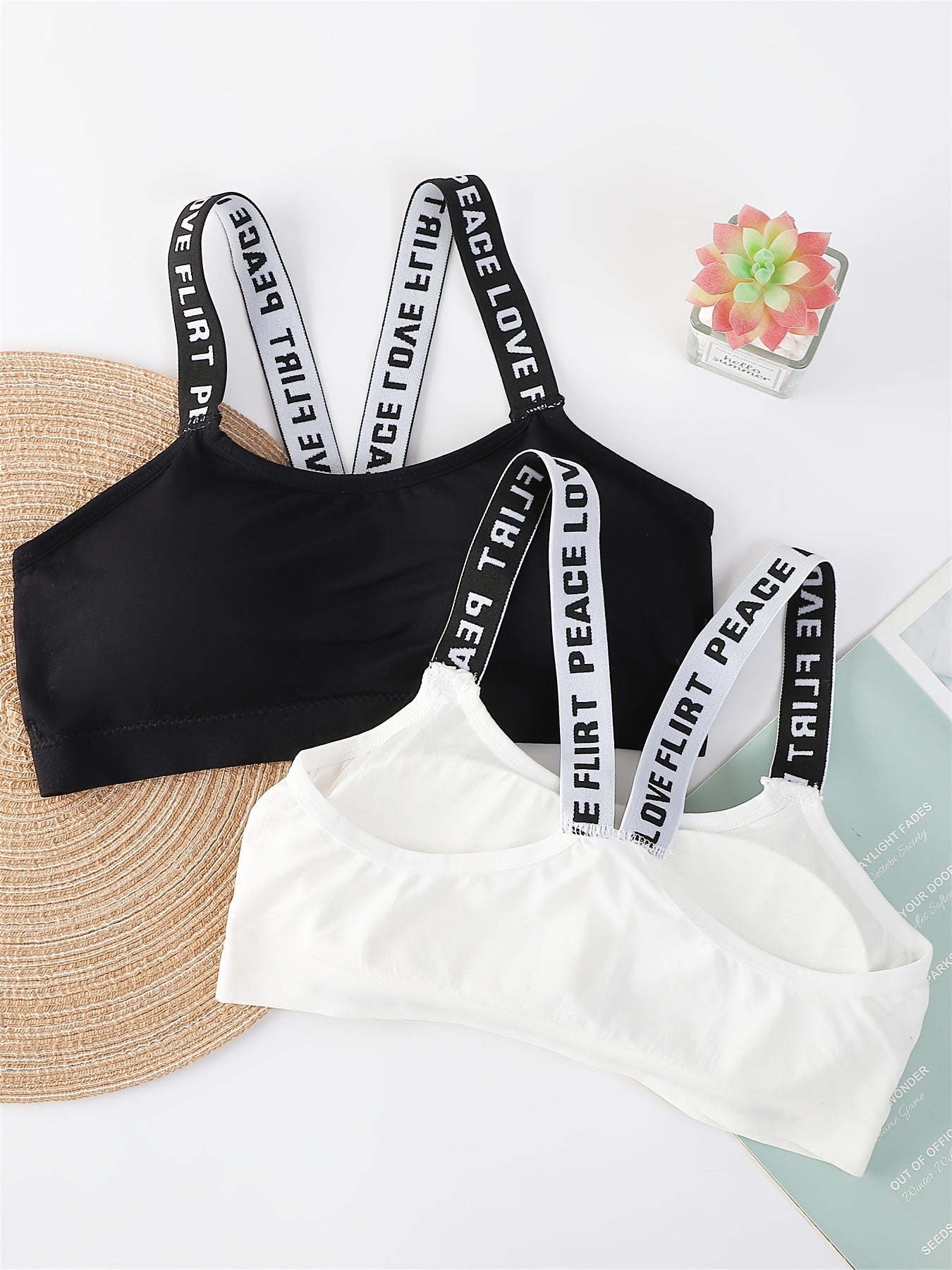 Chichy2 Set of 4 Lettered Sports Bras