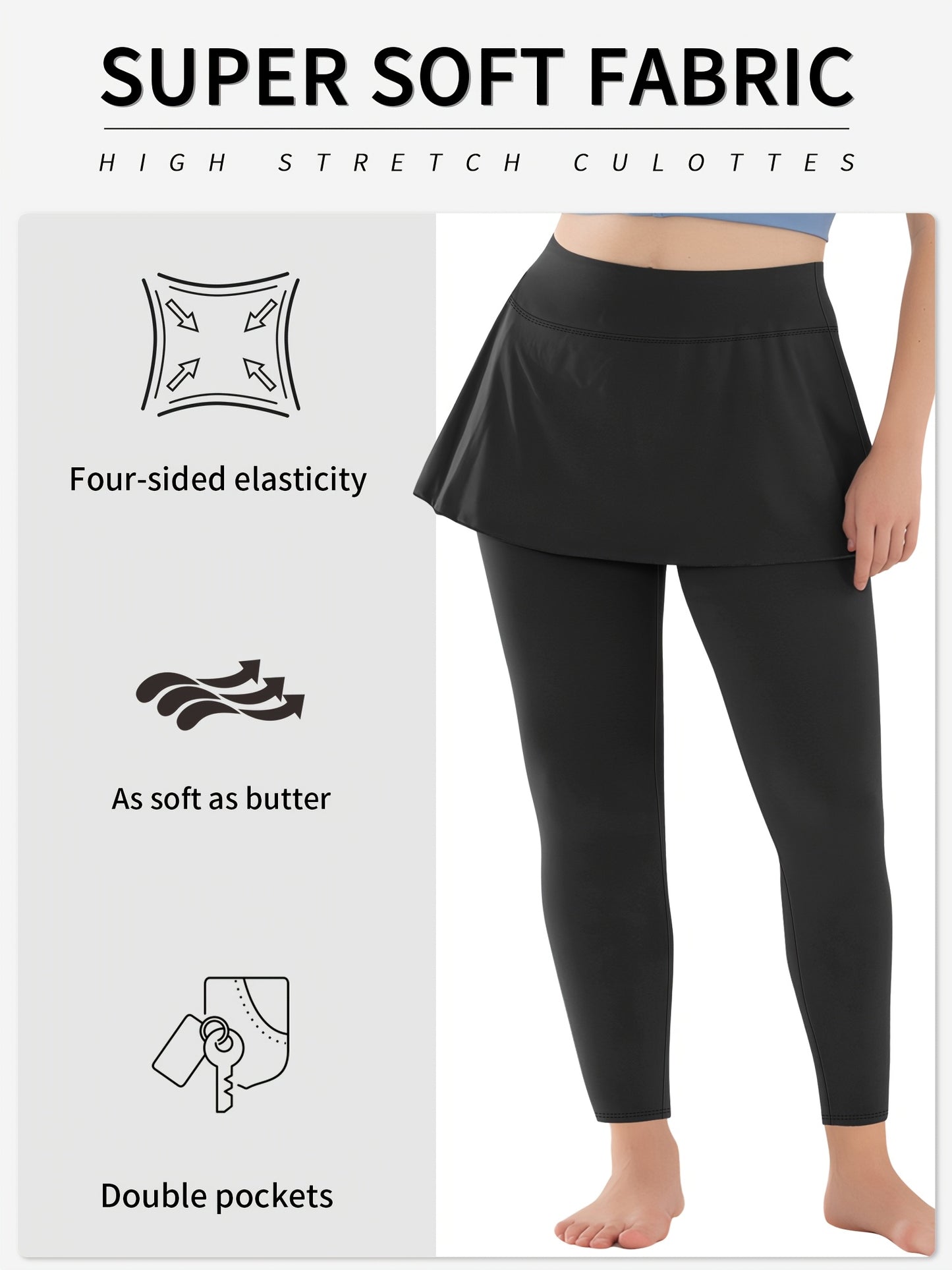 Thalia2 Skirted Running Yoga Leggings