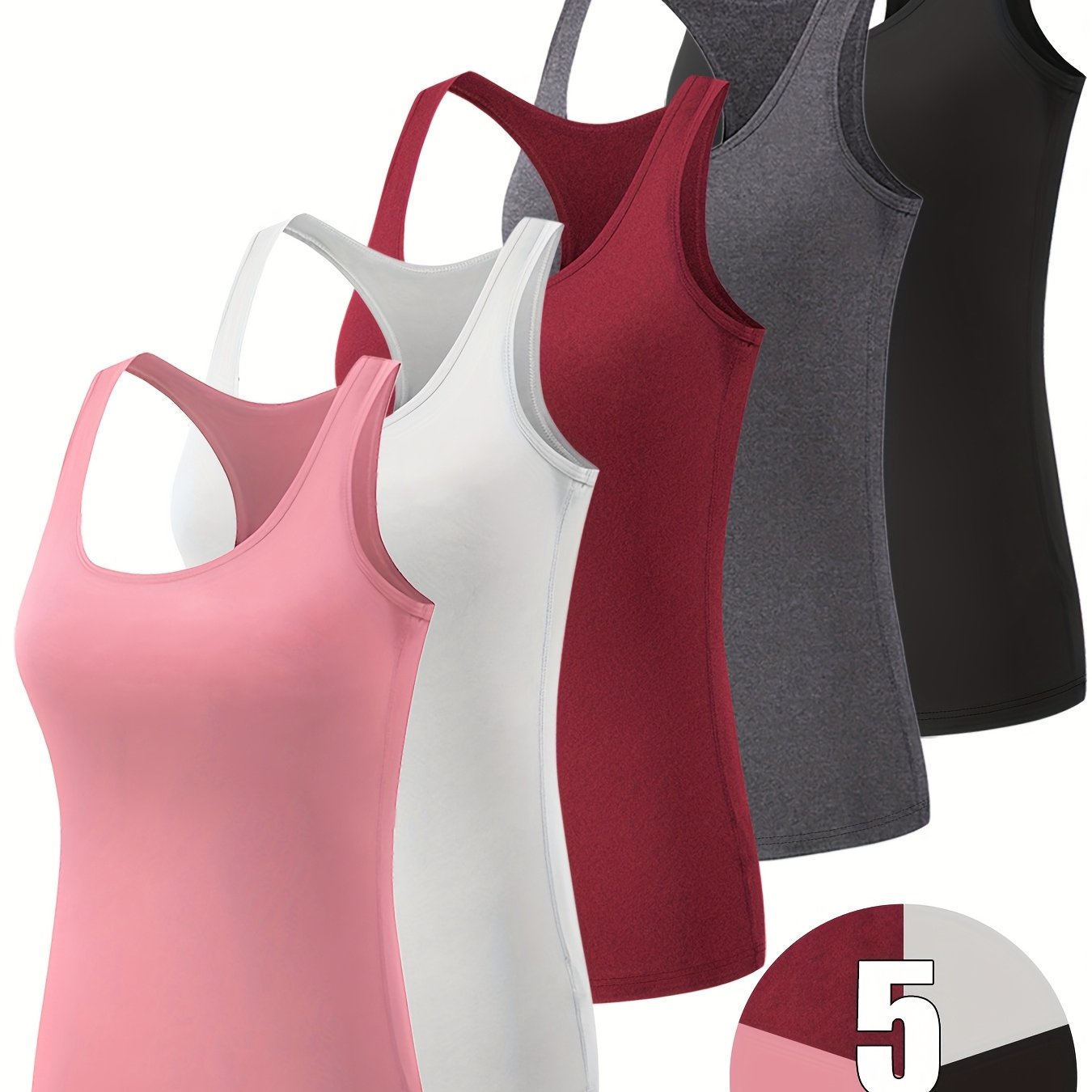 5 Pack Chichy3 Tank Tops
