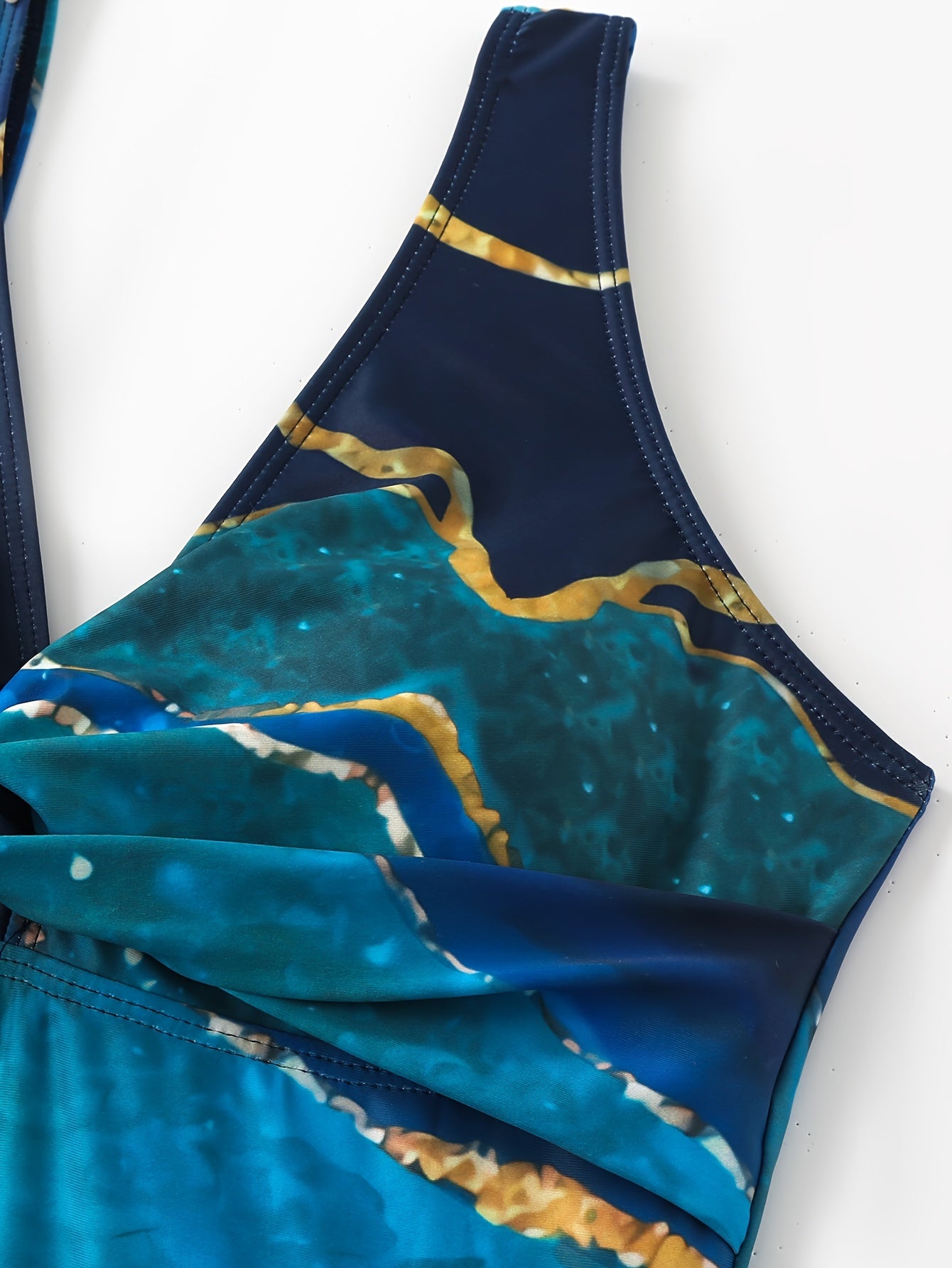 Henriette Marble Print 2 Piece Swimsuits