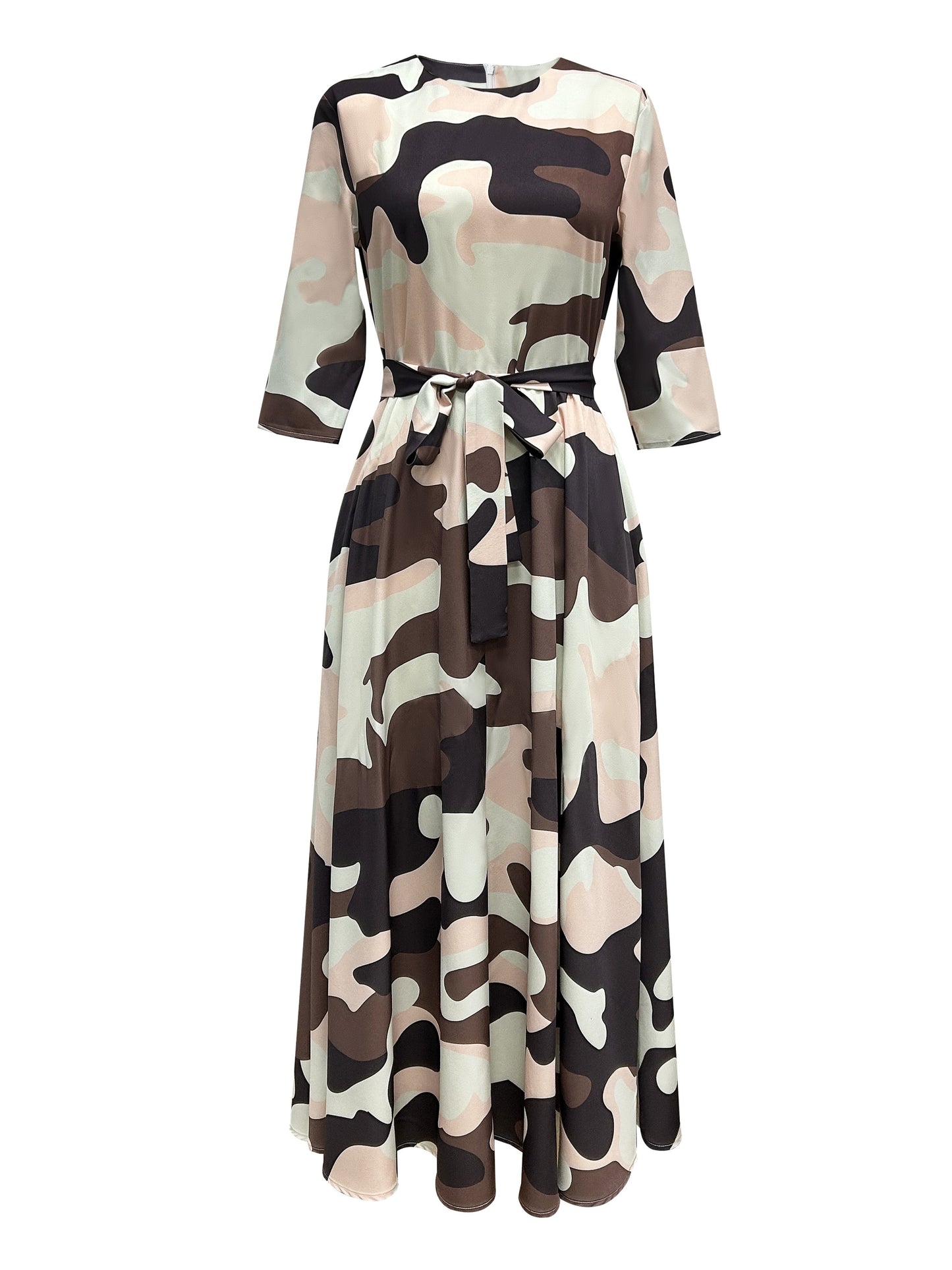 Artemis Crew Neck Belted Dress