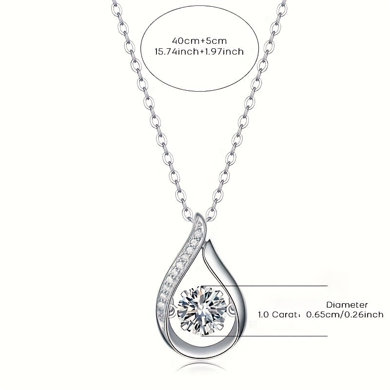 Denise Silvery 1ct Necklace