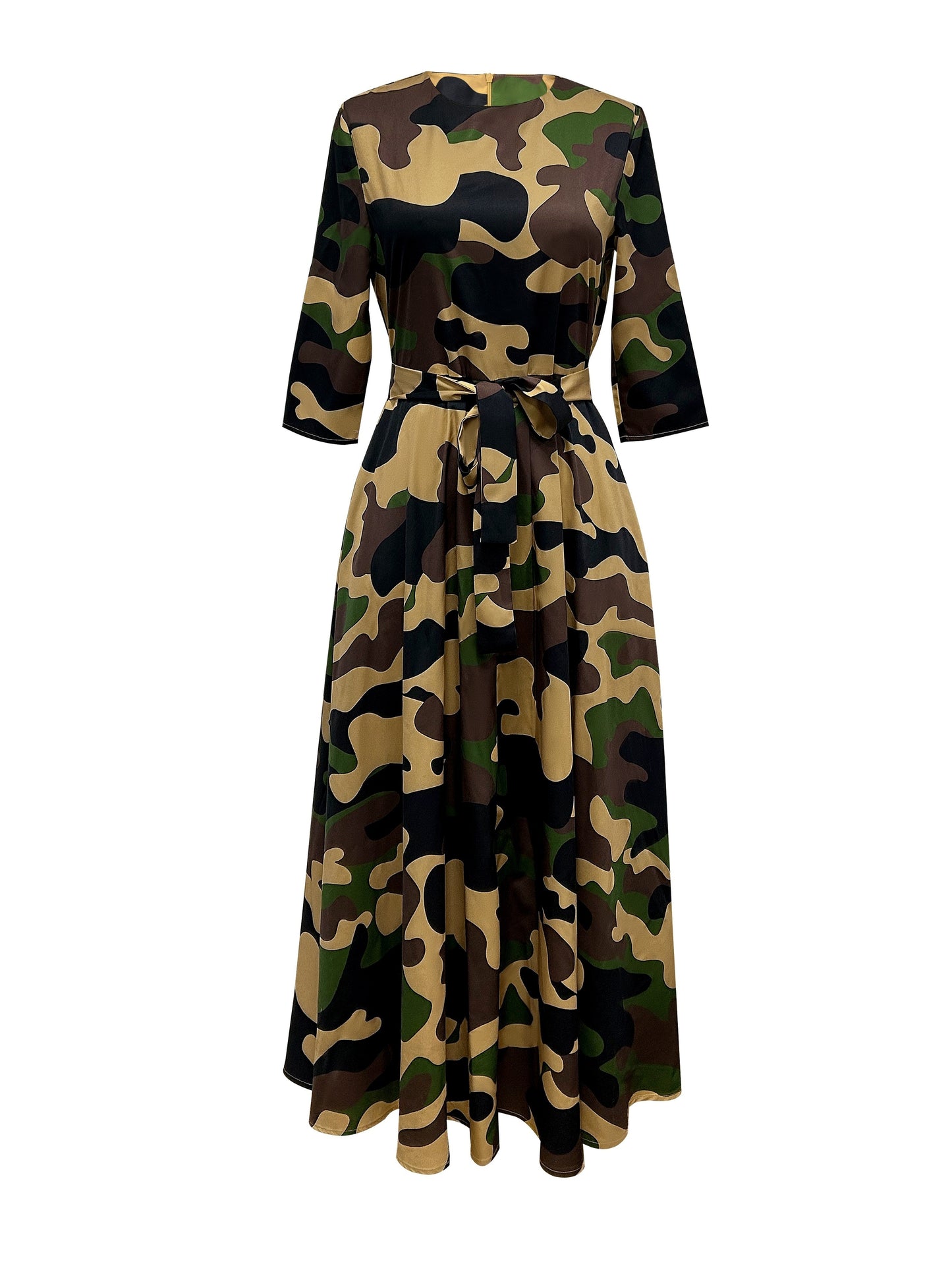 Artemis Crew Neck Belted Dress