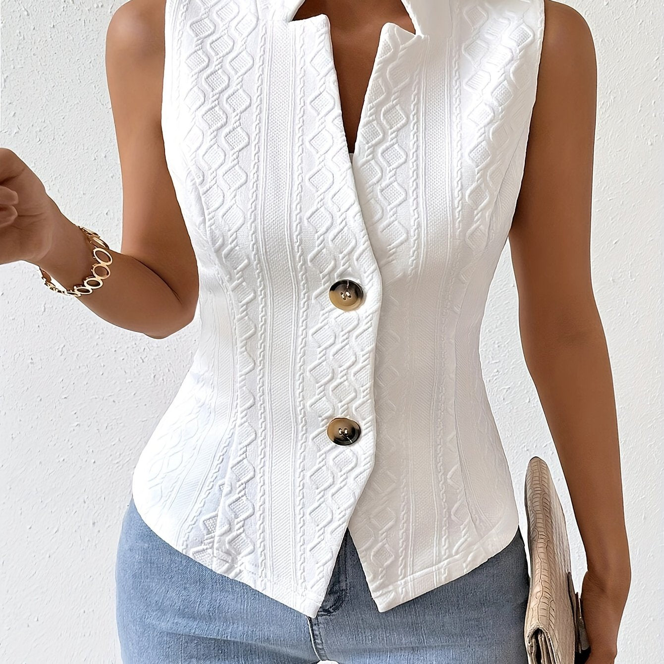 Anastasia Polyester Blazer Vest
