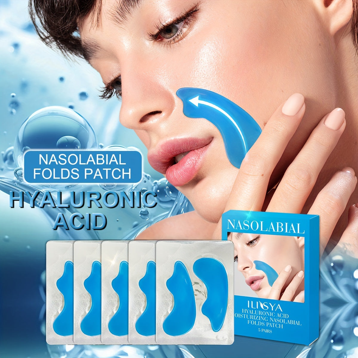 ILISYA Hyaluronic Acid Nasolabial Folds Patches
