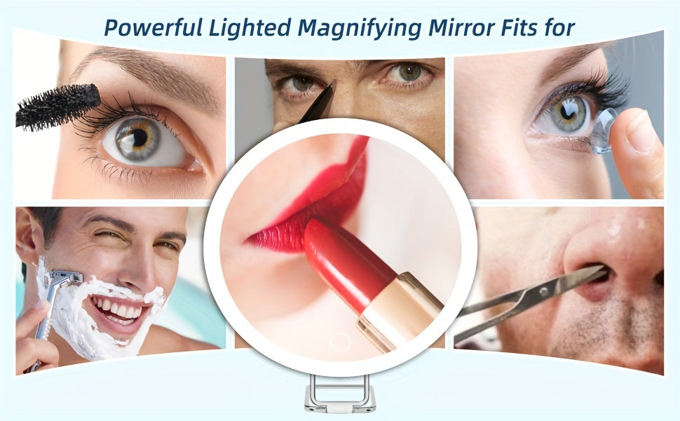 LED Lighted Miror Make up with 10X Magnification