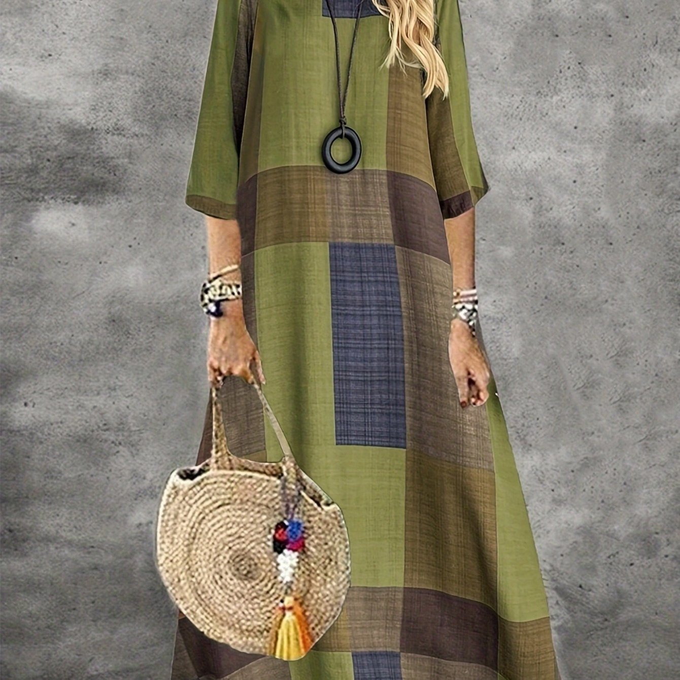 Nikoleta Vintage Print Maxi Dress