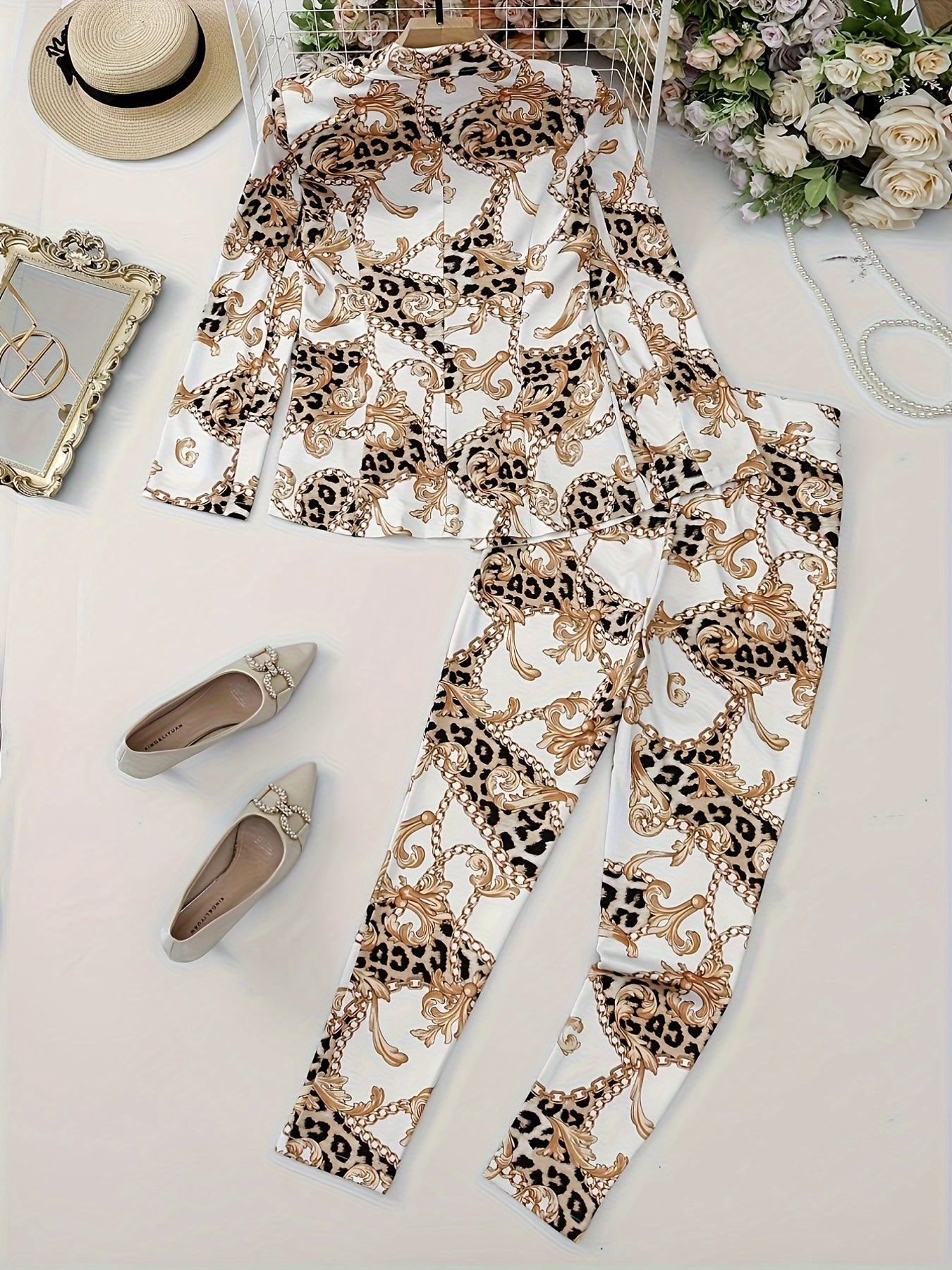 Aphrodite Elegant Two-Piece Blazer Set