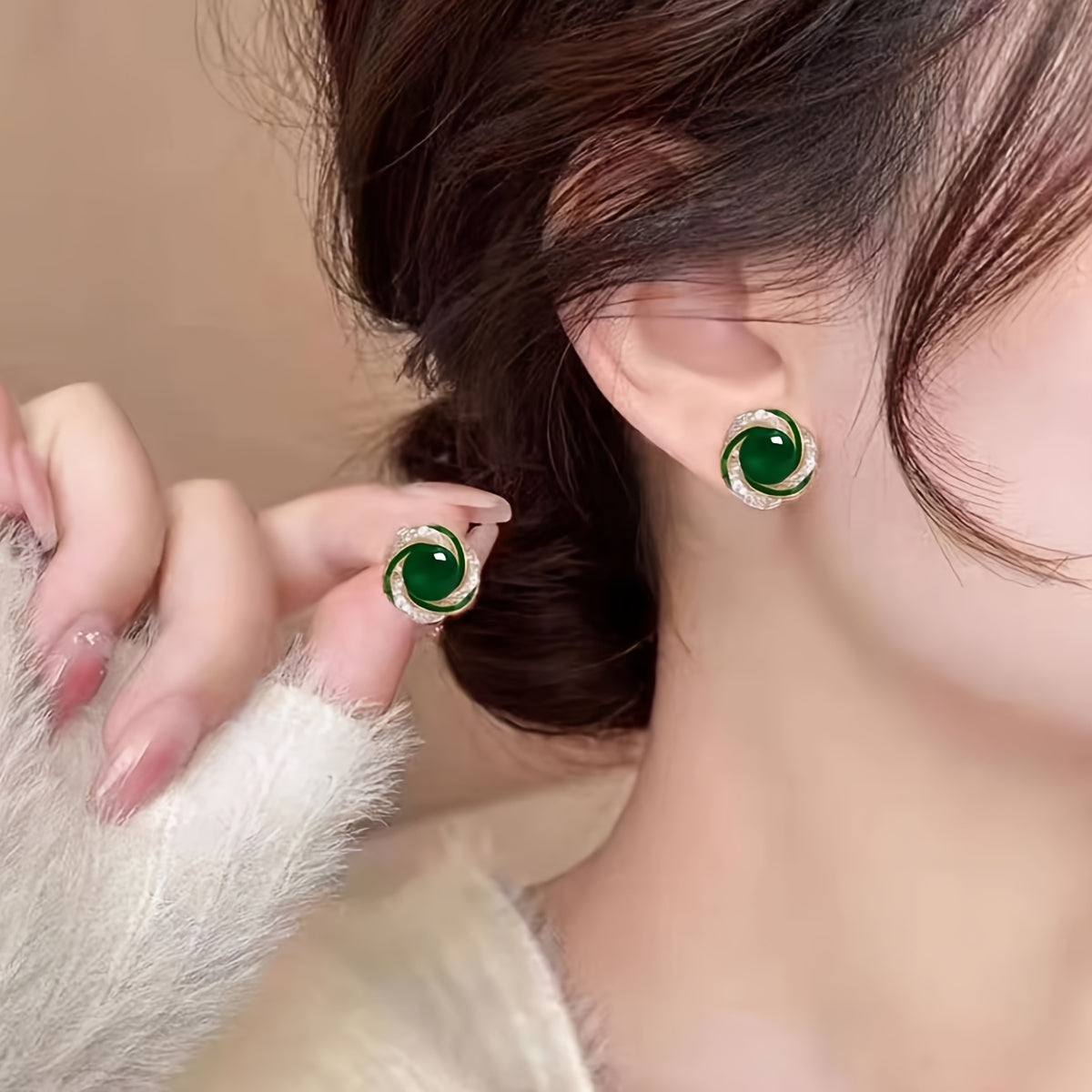 Ruby New trendy ear studs