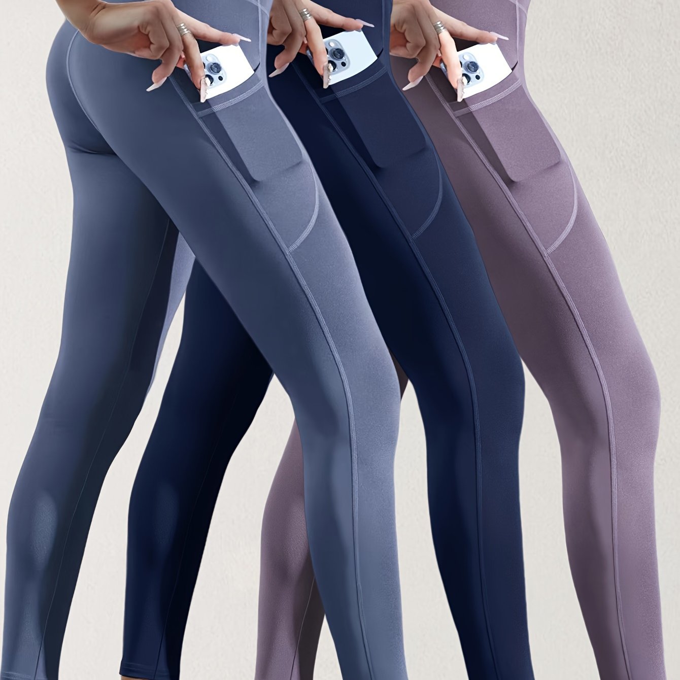 Elena High-Waist Knitted Yoga Pants with Pockets