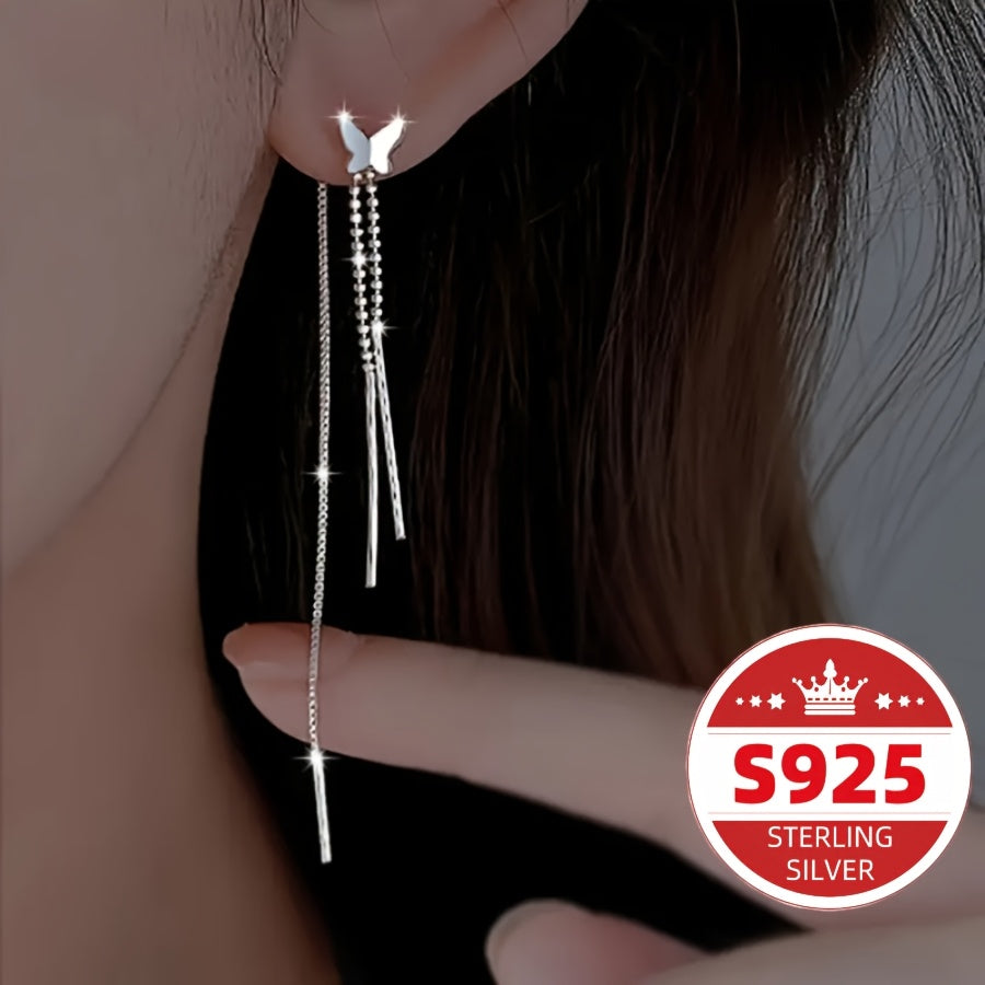 Faten3 butterfly tassel earrings