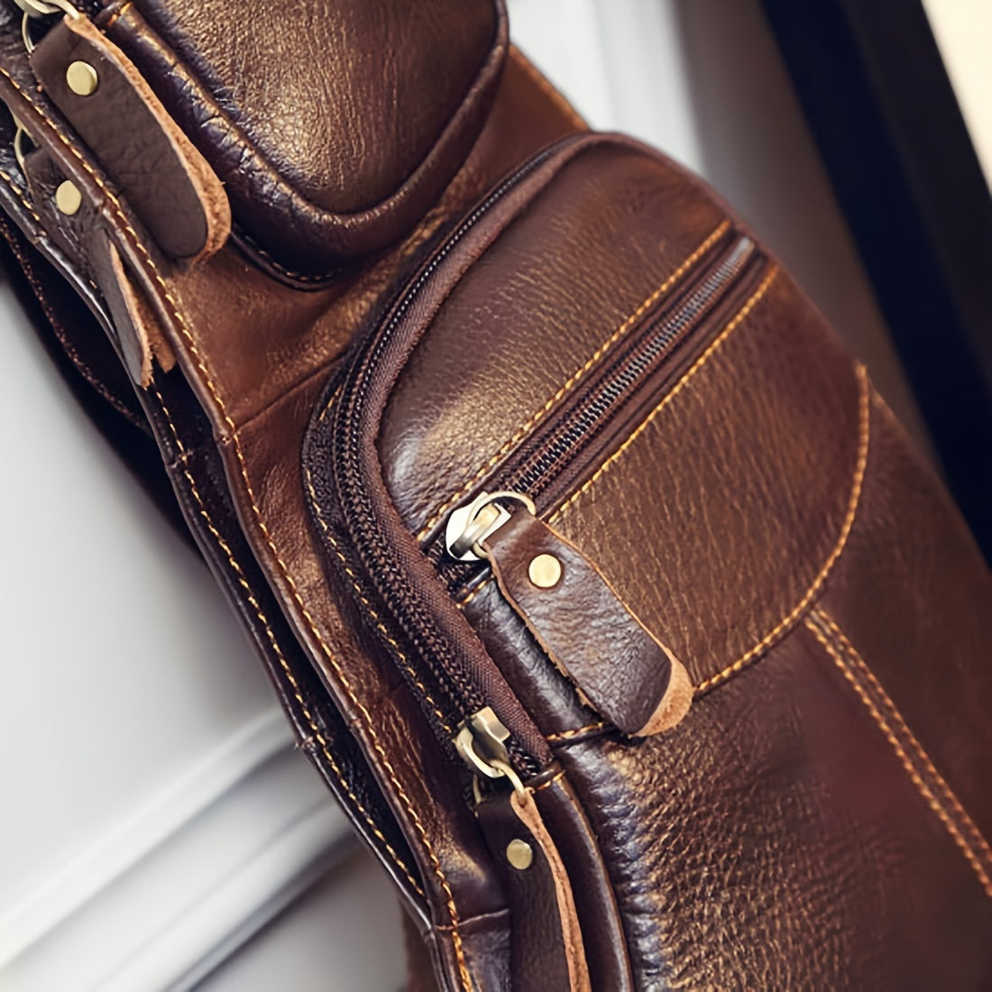 Vintage Genuine Leather Sling Bag