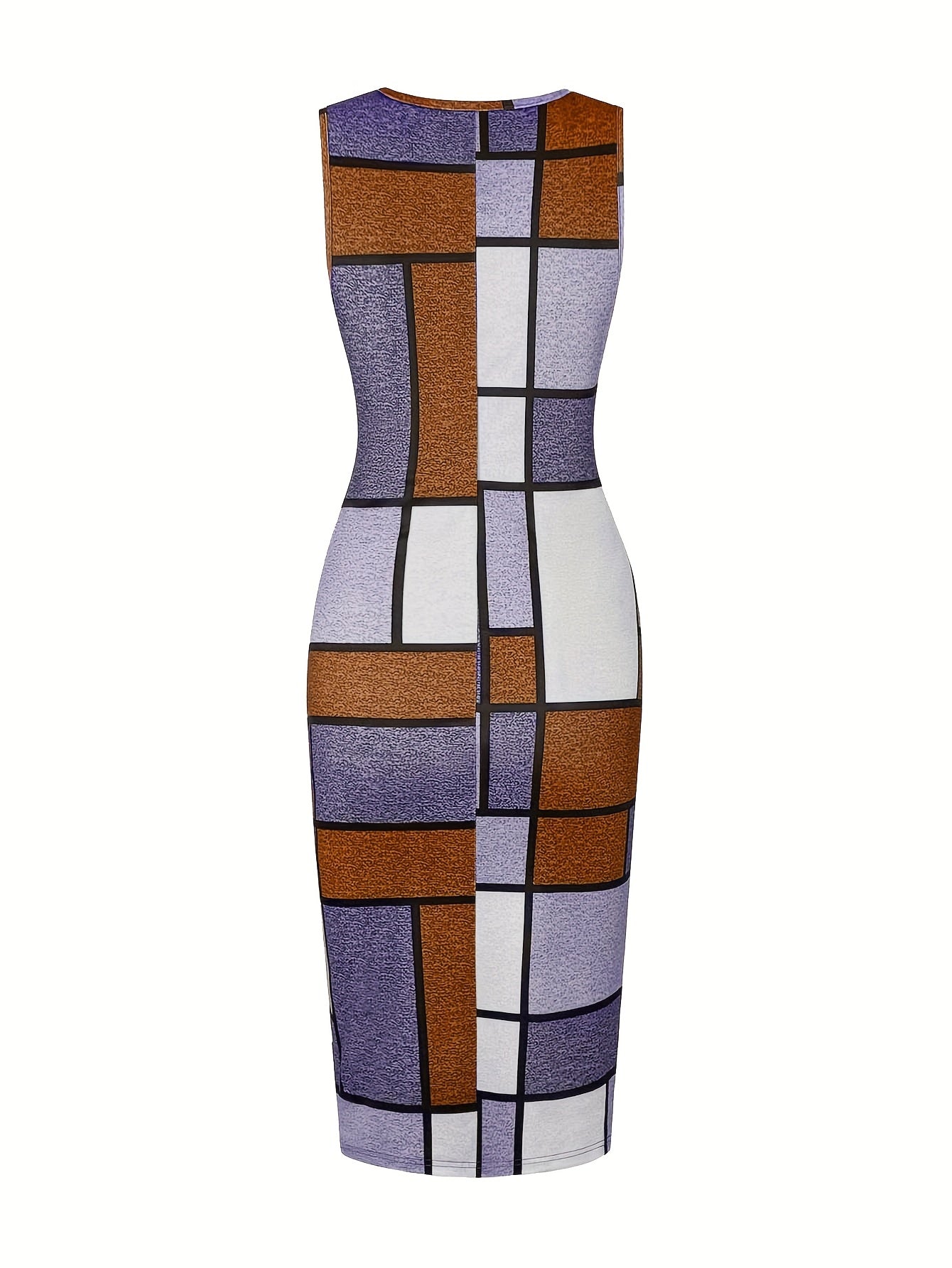 Kalypso Elegant Geo Print Tank Dress