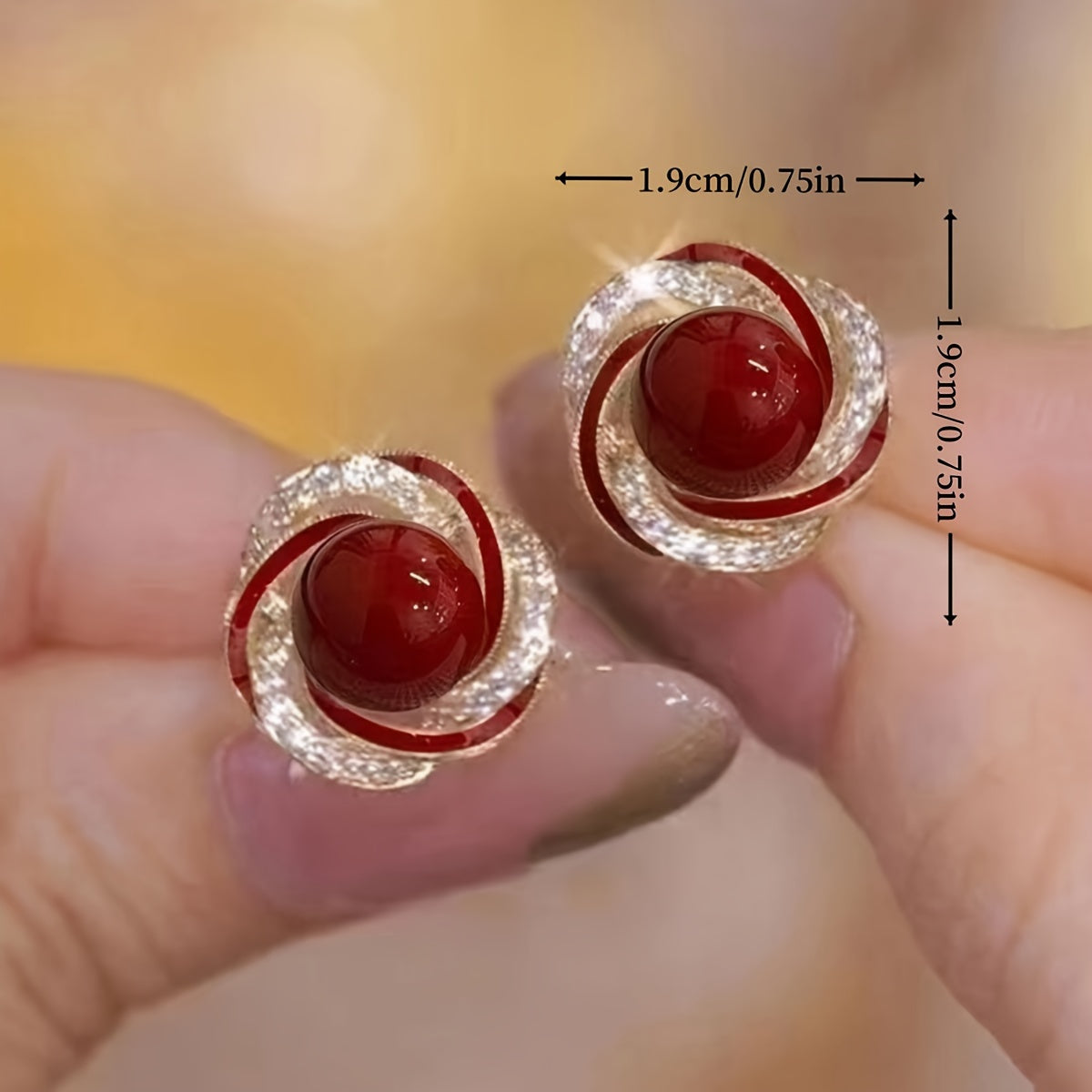 Ruby New trendy ear studs