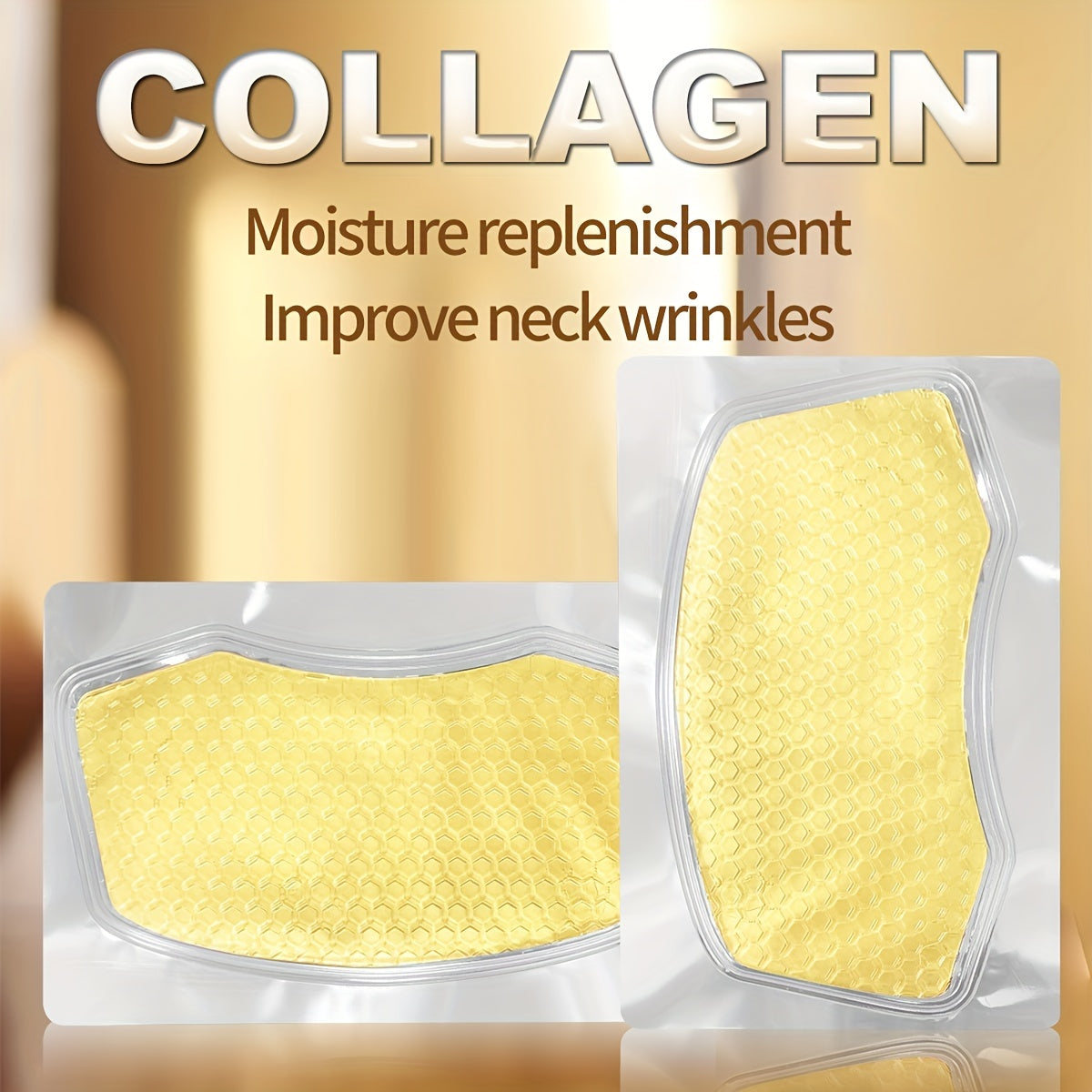 ILISYA 5pcs Golden Collagen Neck Mask