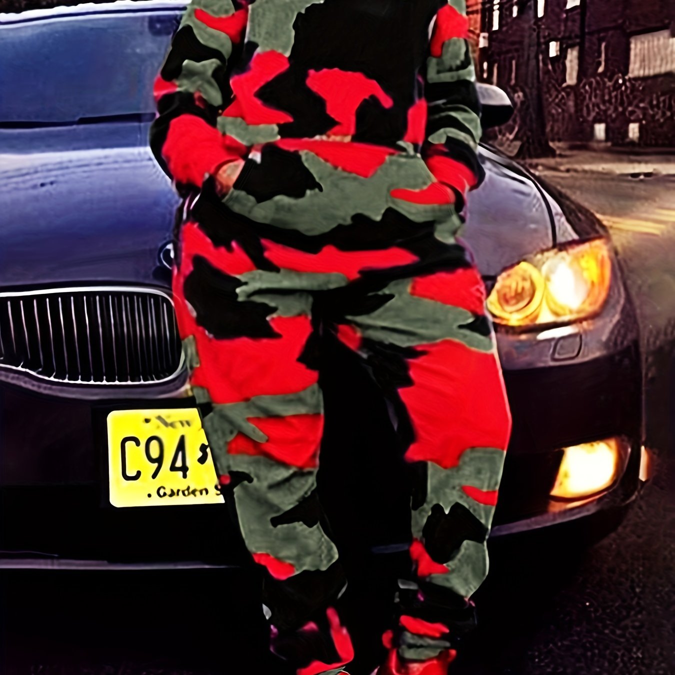 Sivasti3 Camo Print Tracksuit Set