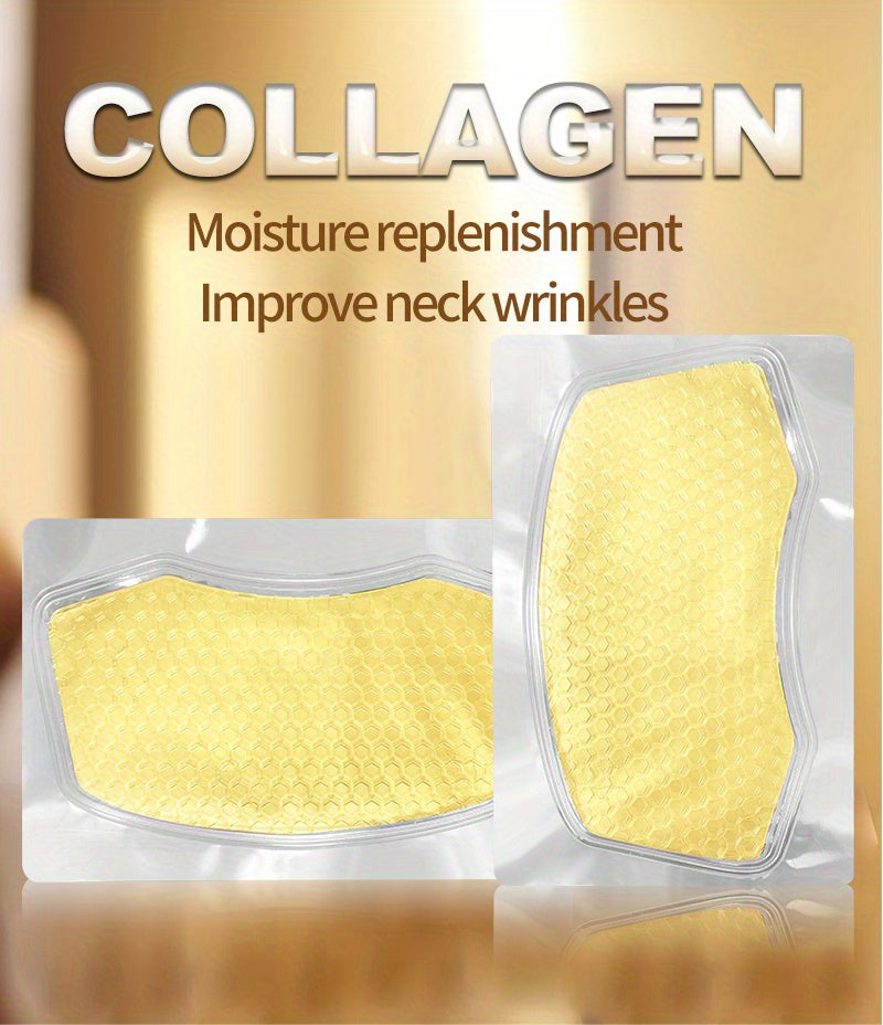 ILISYA 5pcs Golden Collagen Neck Mask
